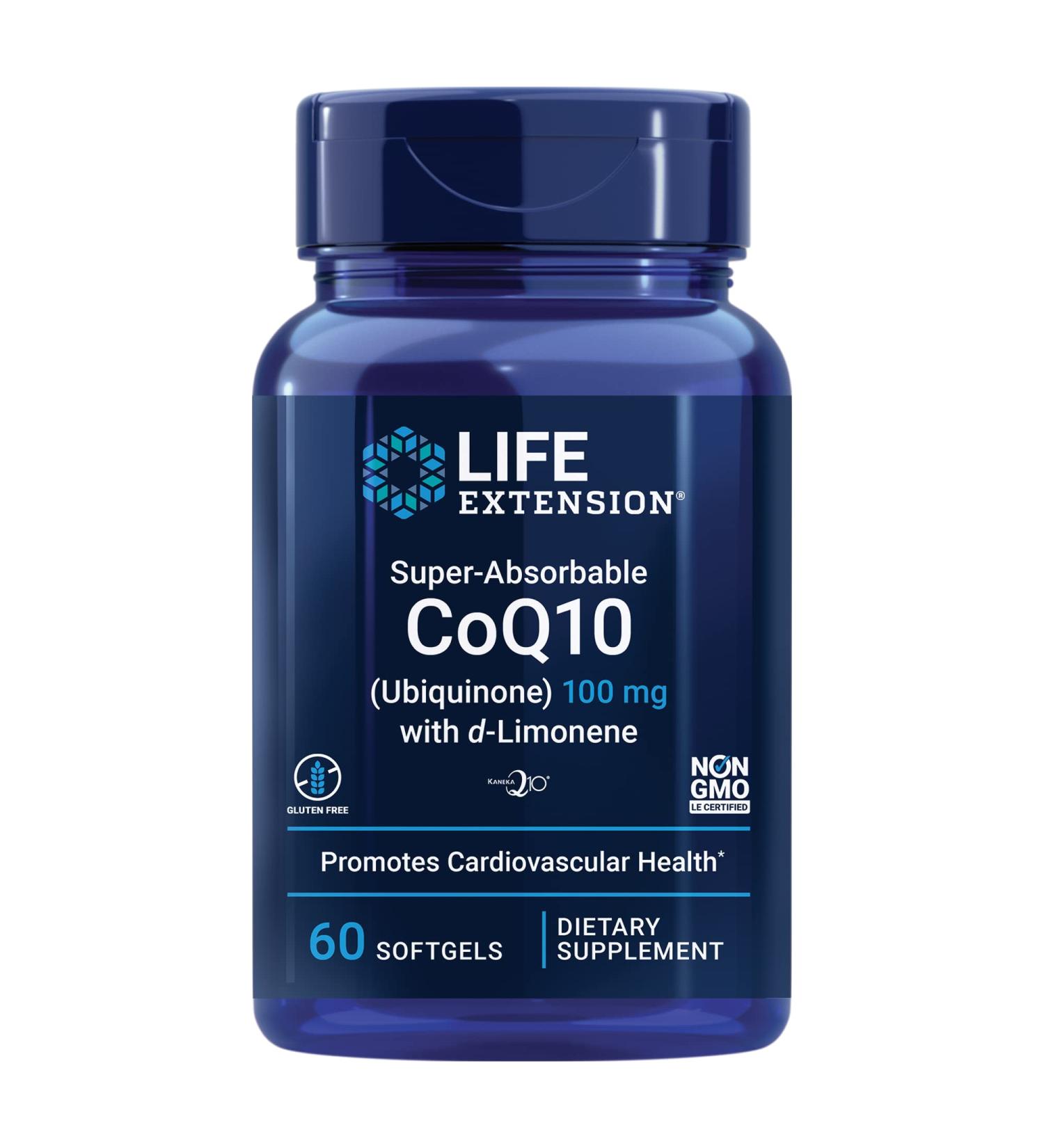 Buy Life Extension Super-Absorbable CoQ10 100 mg - 60 Softgels for Enhanced Heart Health - Buy Online on GoSupps.com