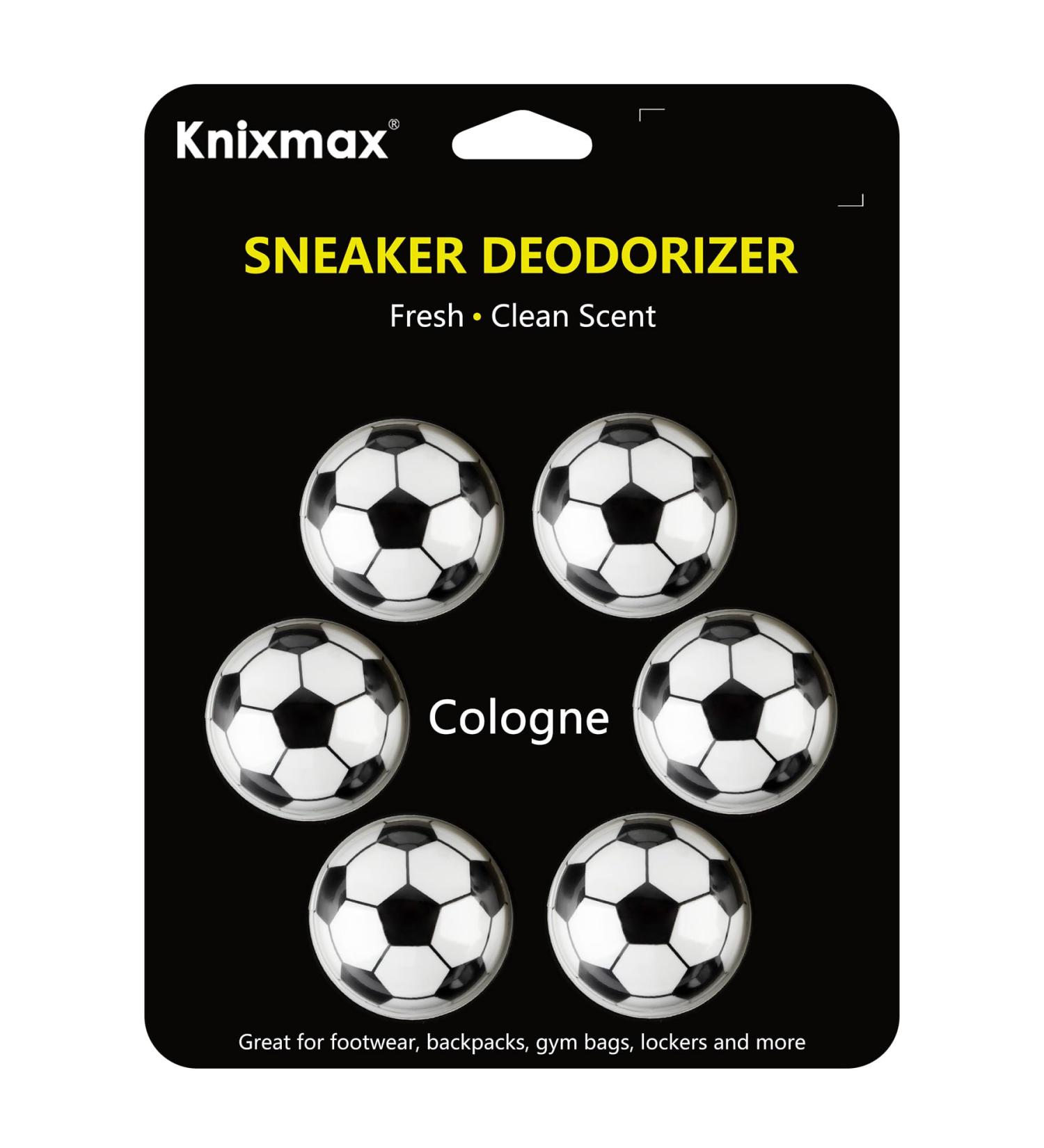 Knixmax Shoe Deodorant Balls Air Fresheners Odour Eliminator for Footwear Backpacks Gym Bag Lockers - Fresh Linen/Cologne Scent Cologne / Soccer - Buy Online on GoSupps.com