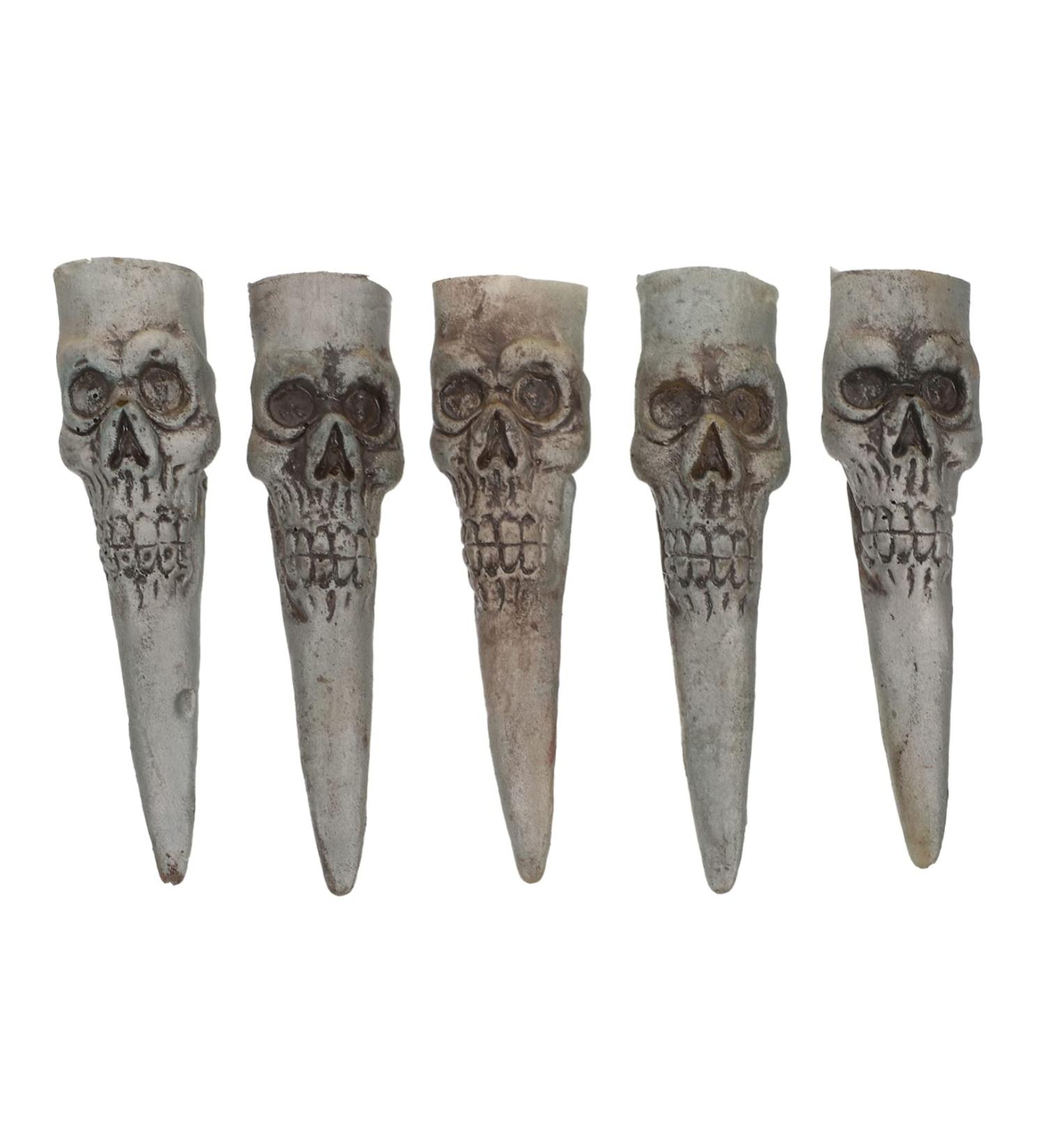 DIKACA Skeleton Fingers Vampire Finger Vampire Costume 5pcs False Nail Set Makeup Plastic Manicure Prom Props Halloween Finger Tips Witch Cosplay Finger Tips As Shown 4 9.5x2.5cm - Buy Online on GoSupps.com