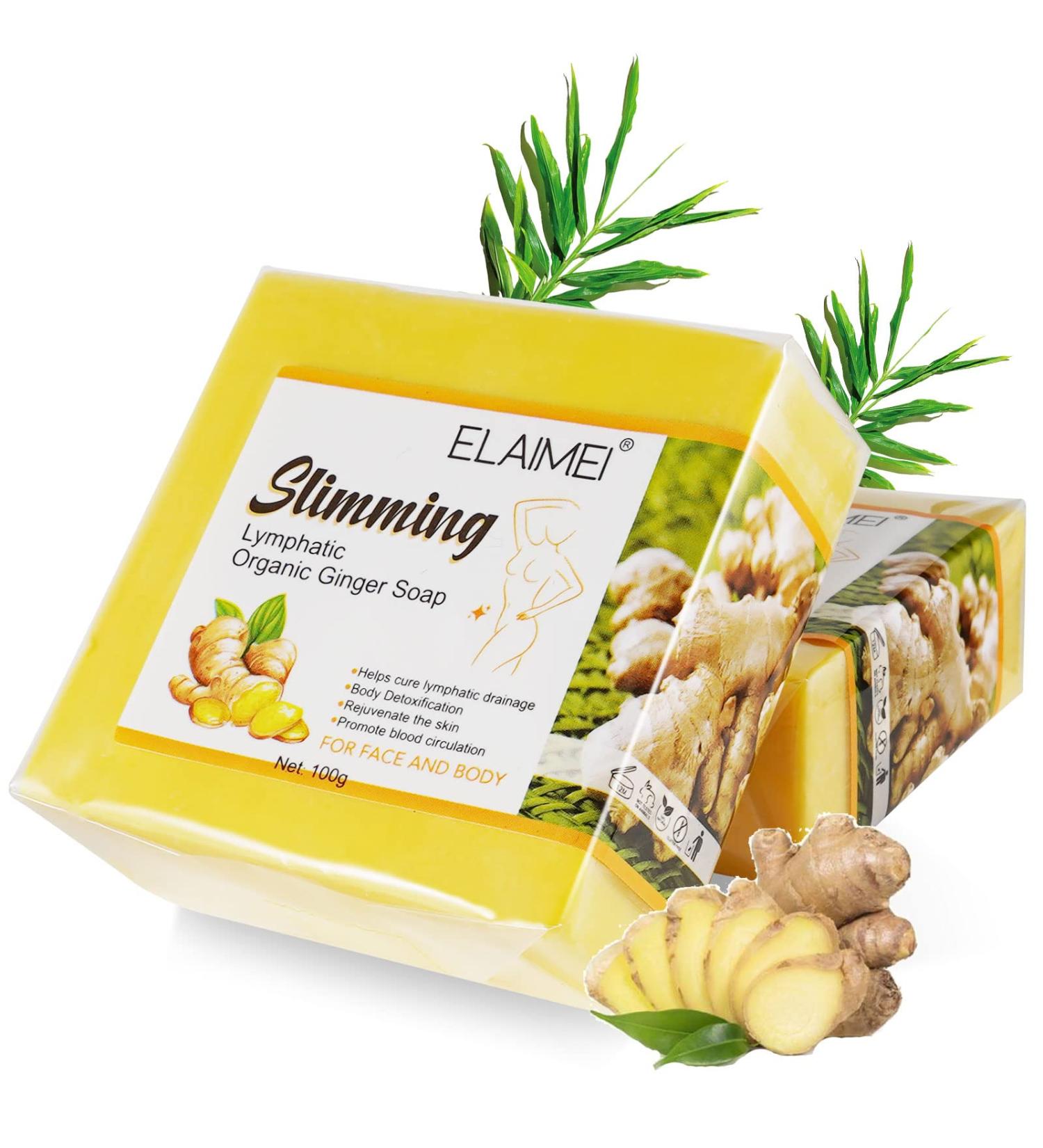 Organic Ginger Soap - 2PCS | Moisturizing Deep Cleanse | All Natural Ginger Bar Soap - Buy Online on GoSupps.com