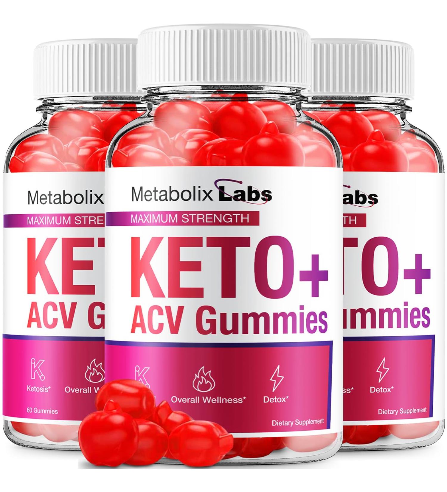 (3 Pack) Metabolix Labs Keto ACV Gummies - Advanced Formula Metabolix Keto Plus Weight Management ACV Gummies Apple Cider Vinegar Metabolix ACV Dietary Supplement Men Women (180 Gummies) 60 Count (Pack of 3) - Buy Online on GoSupps.com