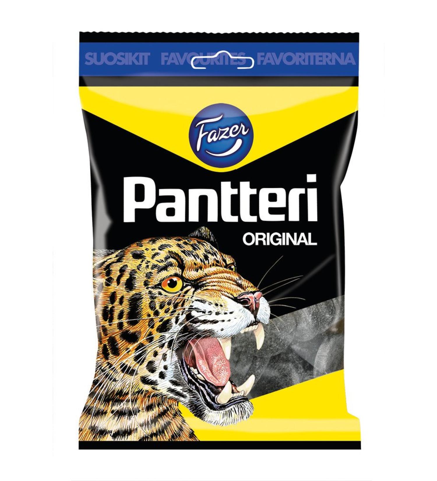 Fazer Pantteri Original Lot de 10 sachets de 180 g de r glisse sal e Salmiak Salmiakki Wine Gums bonbons bonbons