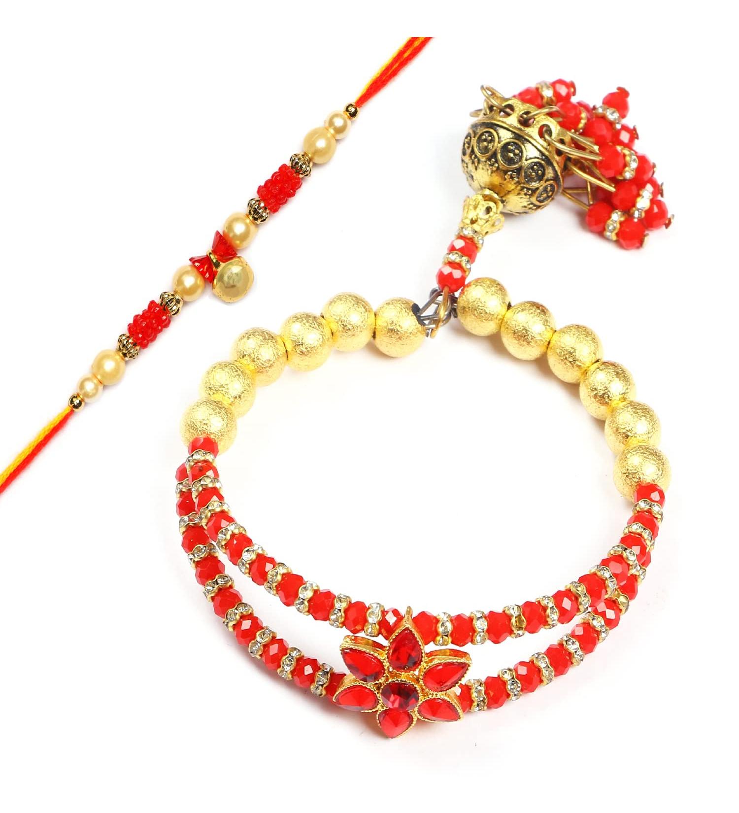 Ghasitaram Gifts Rakhis Online - Rakhi for Brother-T-101 Bhaiya Bhabhi Rakhi - Buy Online on GoSupps.com
