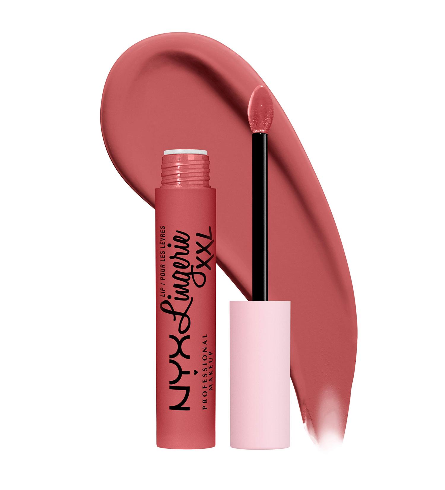 Nyx Lip Lingerie XXL Matte Liquid Lipstick - Xxpose Me (Peach Pink) 03 - 0.13 Fl Oz - Buy Online on GoSupps.com