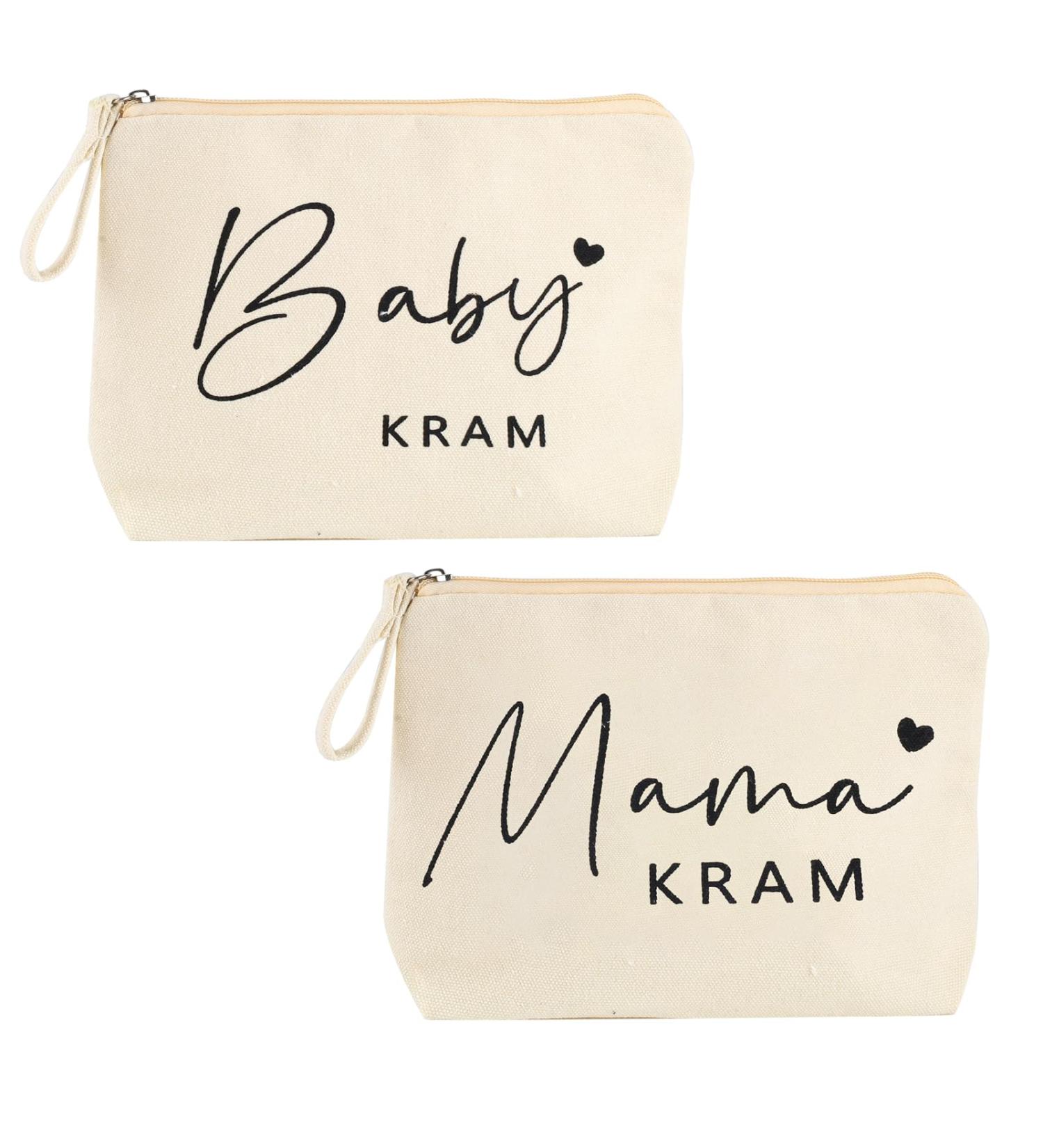 2PC Makeup Bag Set for New Moms | Thoughtful Gifts for First-Time Mothers | Cosmetic Bags for Expectant Moms - Buy Online on GoSupps.com