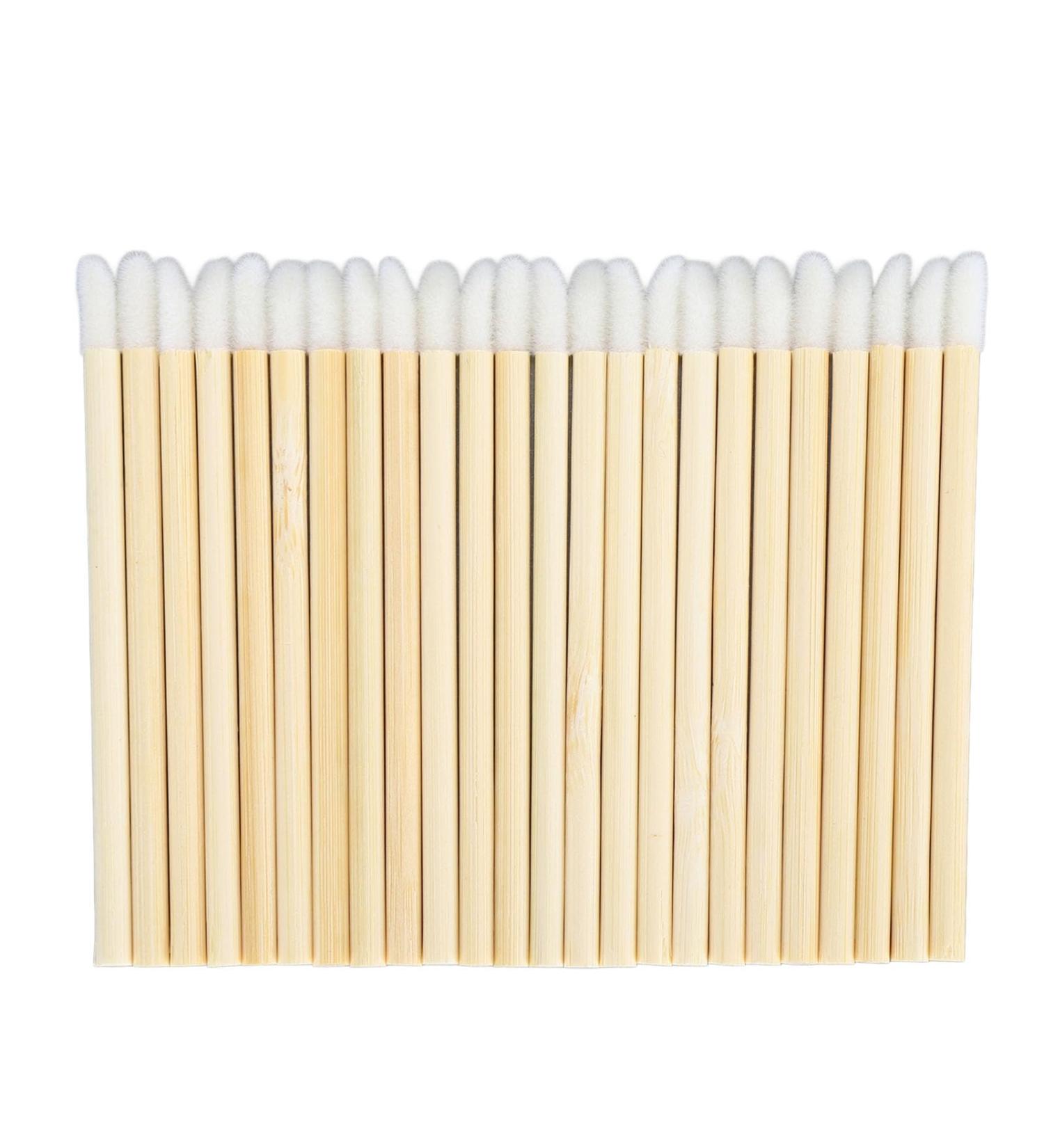 100pcs Disposable Bamboo Lip Brush Set - Portable Lip Gloss Applicators & Makeup Tools for Effortless Lipstick Application - Buy Online on GoSupps.com