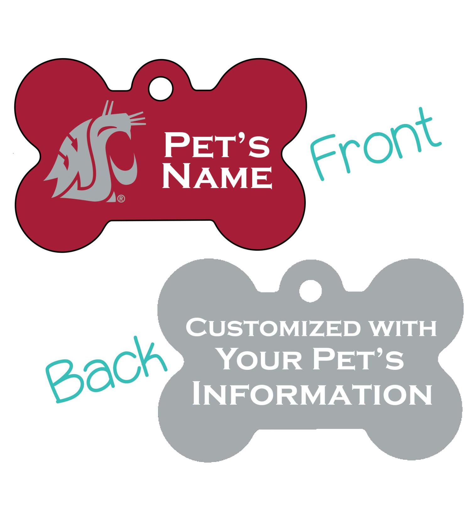 Washington State Cougars 2-Sided Pet ID Dog Tag - Officially Licensed & Personalized - Buy Online on GoSupps.com