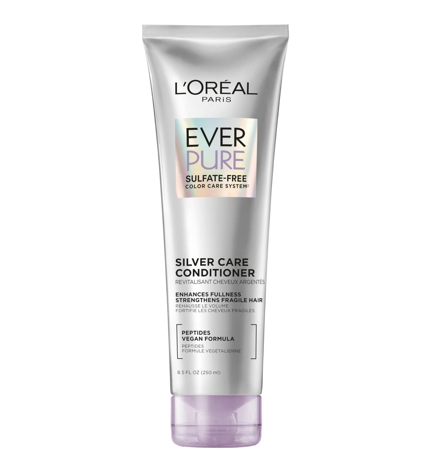 L'Oreal Paris EverPure Silver Care Conditioner - Sulfate Free Vegan Brightening & Nourishing for Gray/Silver Hair 8.5 Fl Oz | International Shipping Available - Buy Online on GoSupps.com