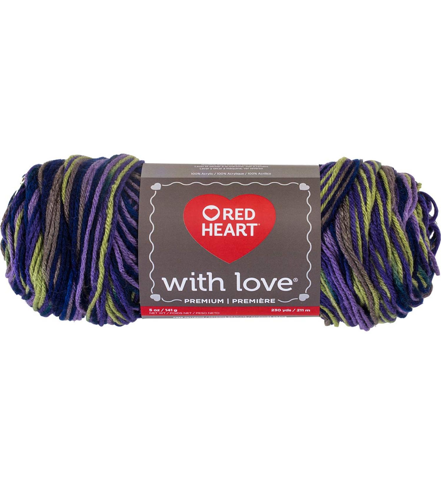Red Heart with Love 180 yds - 164 m - 4.5 oz - 127 g Lavender Ivy