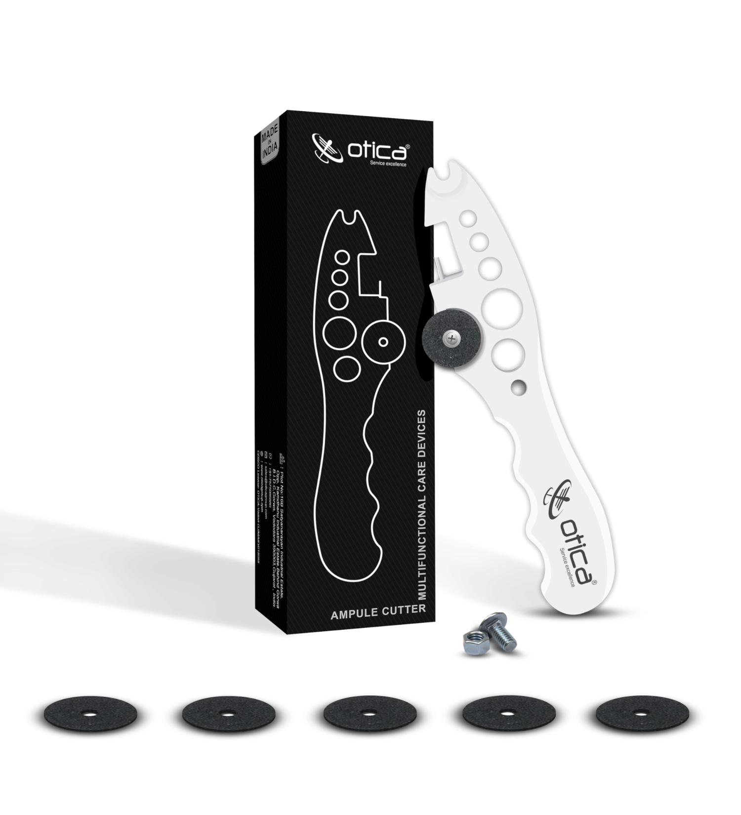 Otica Ampoule Cutter for Doctors & Nurses | Glass Bottle Breakers for Hospitals & Clinics | White Opulent Garden - Buy Online on GoSupps.com