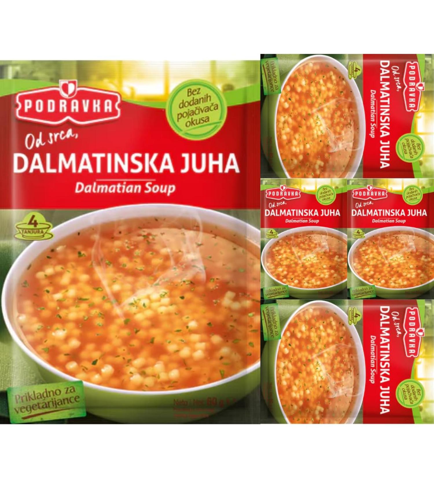 Podravka Pack of 5 sachets of Dalmatian soup 60 g - Buy Online on GoSupps.com