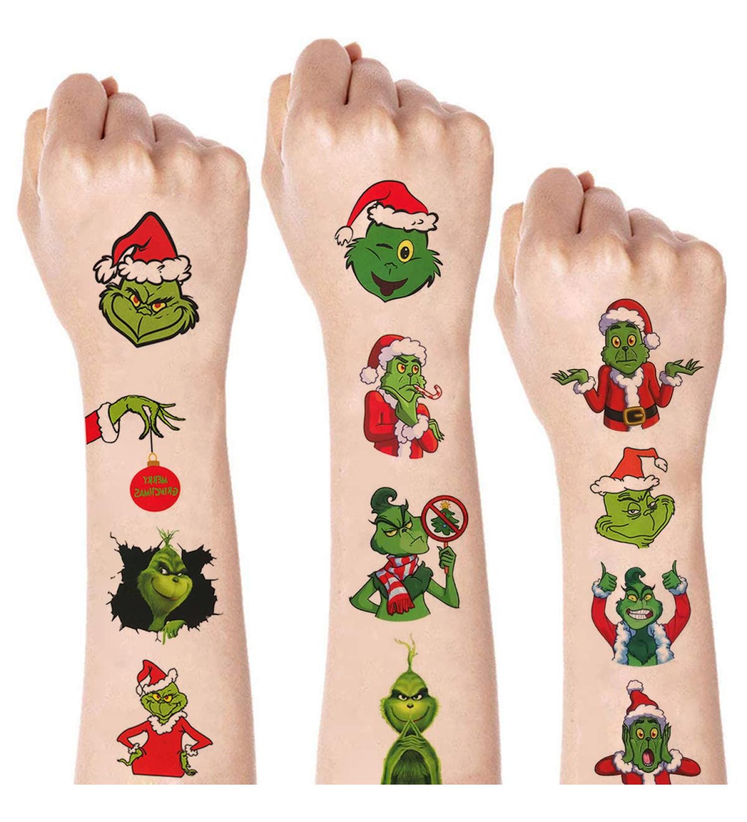 Christmas Temporary Tattoos for Kids - 12 Sheets | Xmas Party Favors & Decorations - Buy Online on GoSupps.com