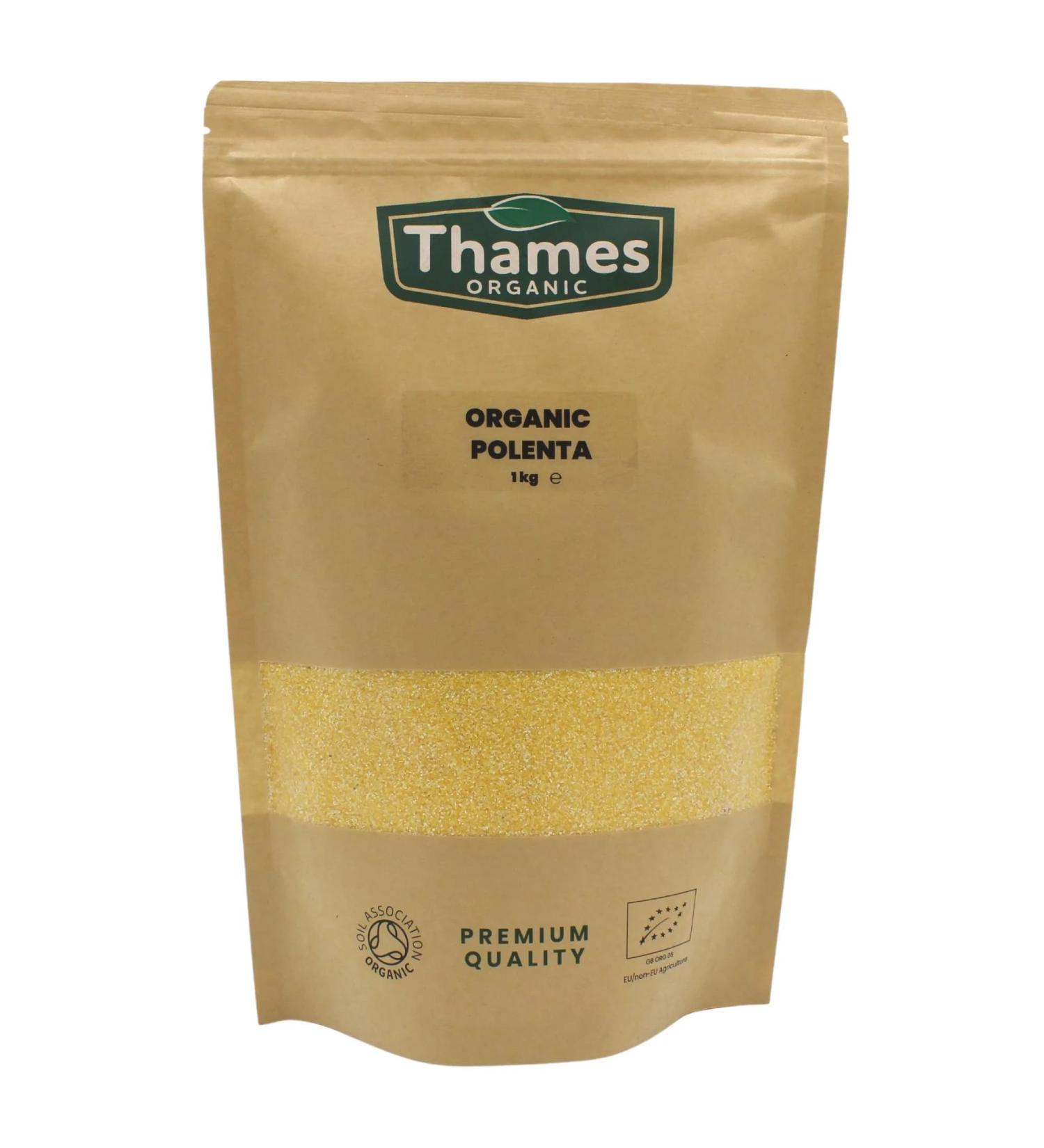 Organic Coarse Cornmeal (Polenta) 1kg - Premium Quality Non-GMO Cornmeal - Pack of 1 - Buy Online on GoSupps.com