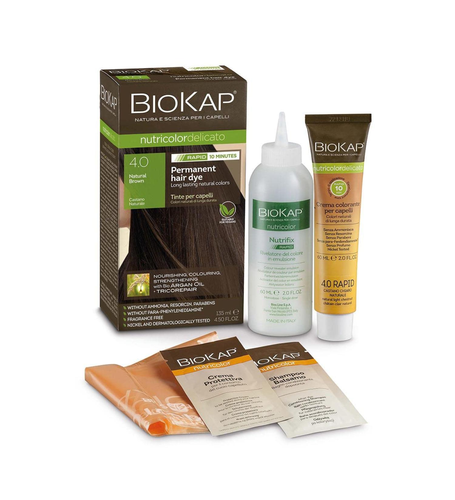  BIOKAP BioKap Natural Brown 4.0 Rapid Permanent Hair Dye 140ml - Buy Online on GoSupps.com
