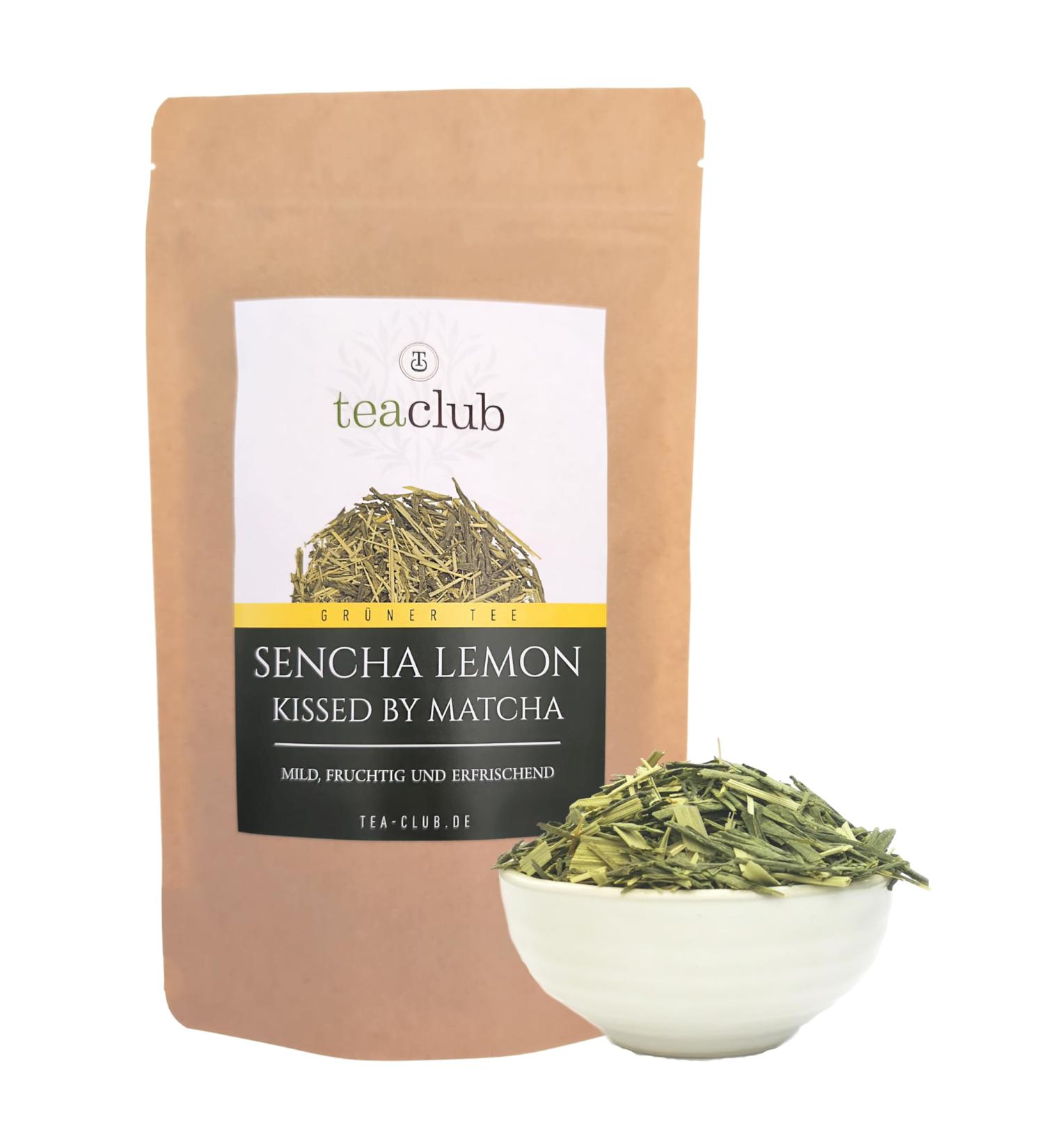  TeaClub TeaClub Sencha Lemon loose leaf green tea 100g Japanese green tea with matcha and lemongrass - Buy Online on GoSupps.com