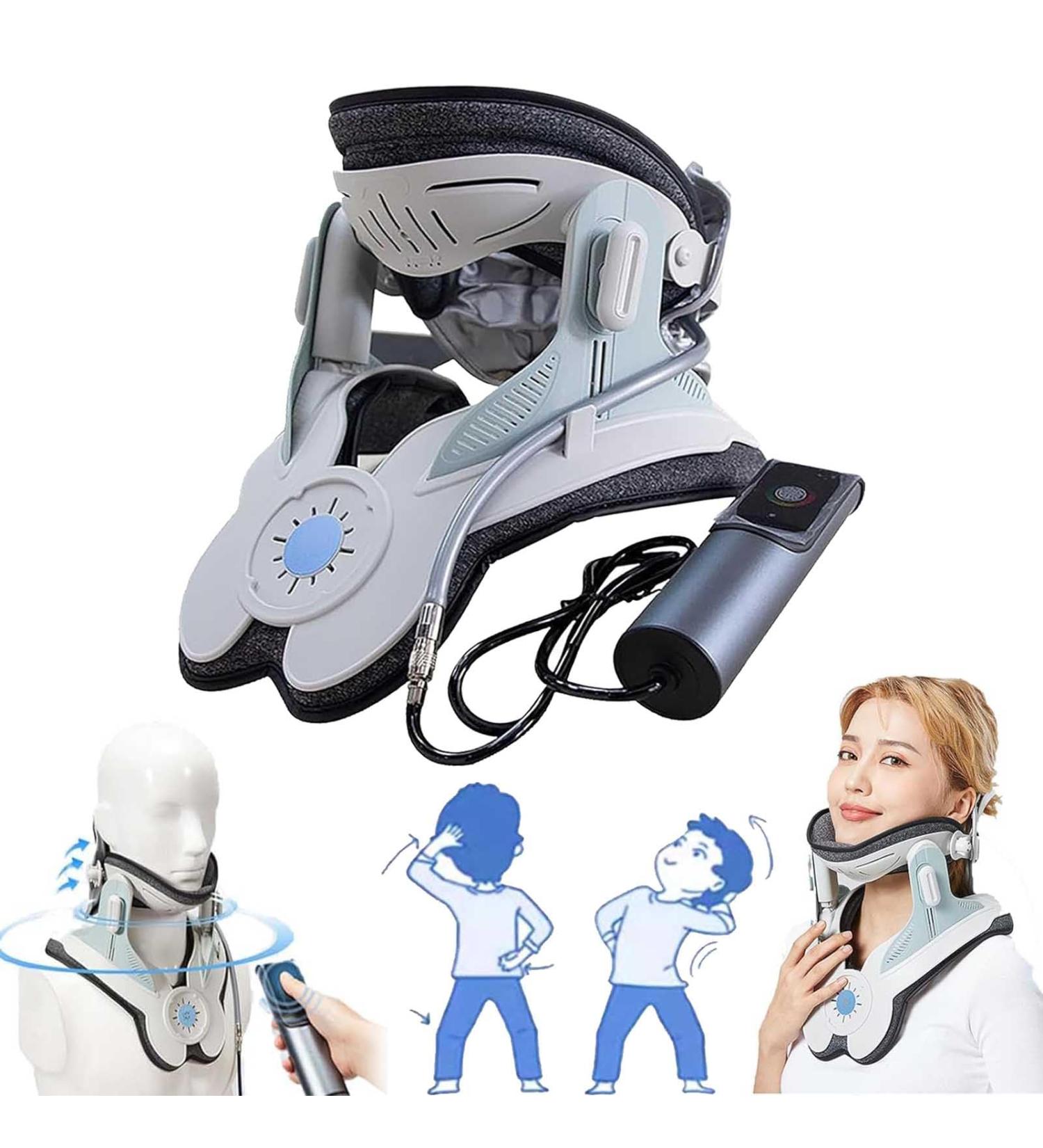 Bomby Cervical Neck Traction Device - Adjustable Neck Stretcher for Pain Relief & Stretching | 3 Power Traction & 8 Airbag Support - Buy Online on GoSupps.com