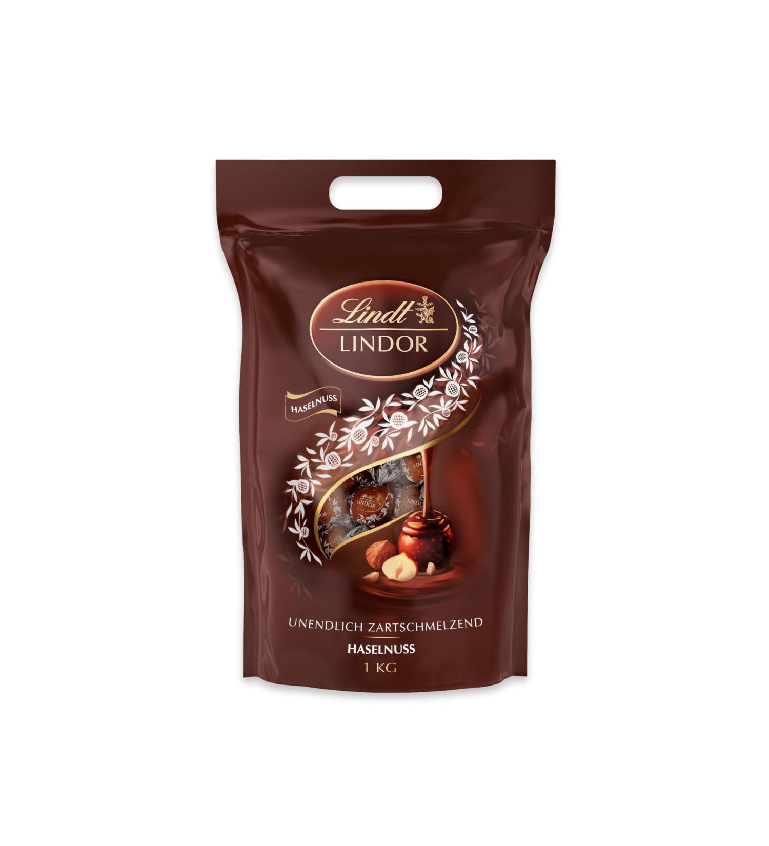 Buy Lindt Lindor Hazelnut Milk Chocolate Balls - 1kg Bag (Approx. 80 Balls) - Perfect Chocolate Gift for Any Occasion - Buy Online on GoSupps.com