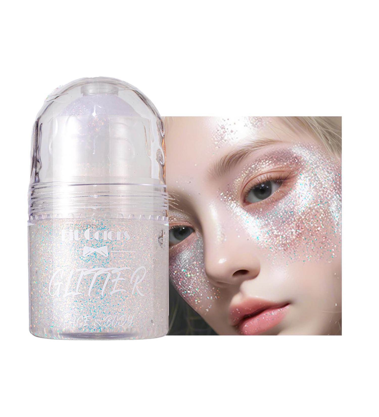  Futuhada Roll-on body gel body glitter mermaid glitter holographic glitter face paint festival rave accessories thick shiny glitter - Buy Online on GoSupps.com