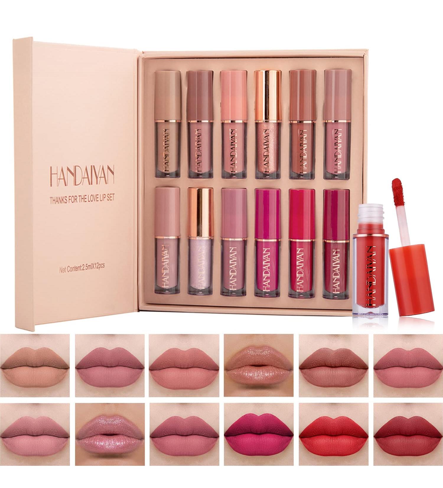 Olasfa 12 Colors Matte Lip Gloss Set | Waterproof Long-Lasting Liquid Lipstick | Perfect Gift for Girls & Women - Buy Online on GoSupps.com