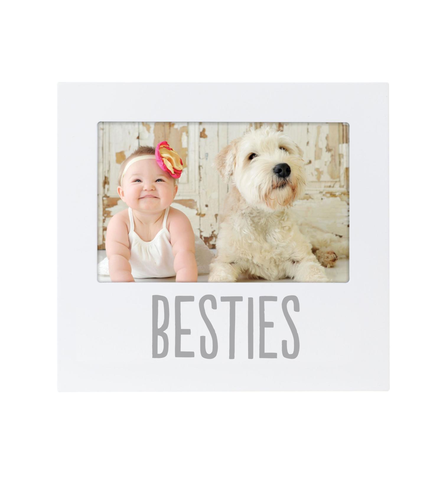 Pearhead Besties Baby and Pet Picture Frame | Keepsake Holiday Gift for Christmas | White Besties Frame - Buy Online on GoSupps.com
