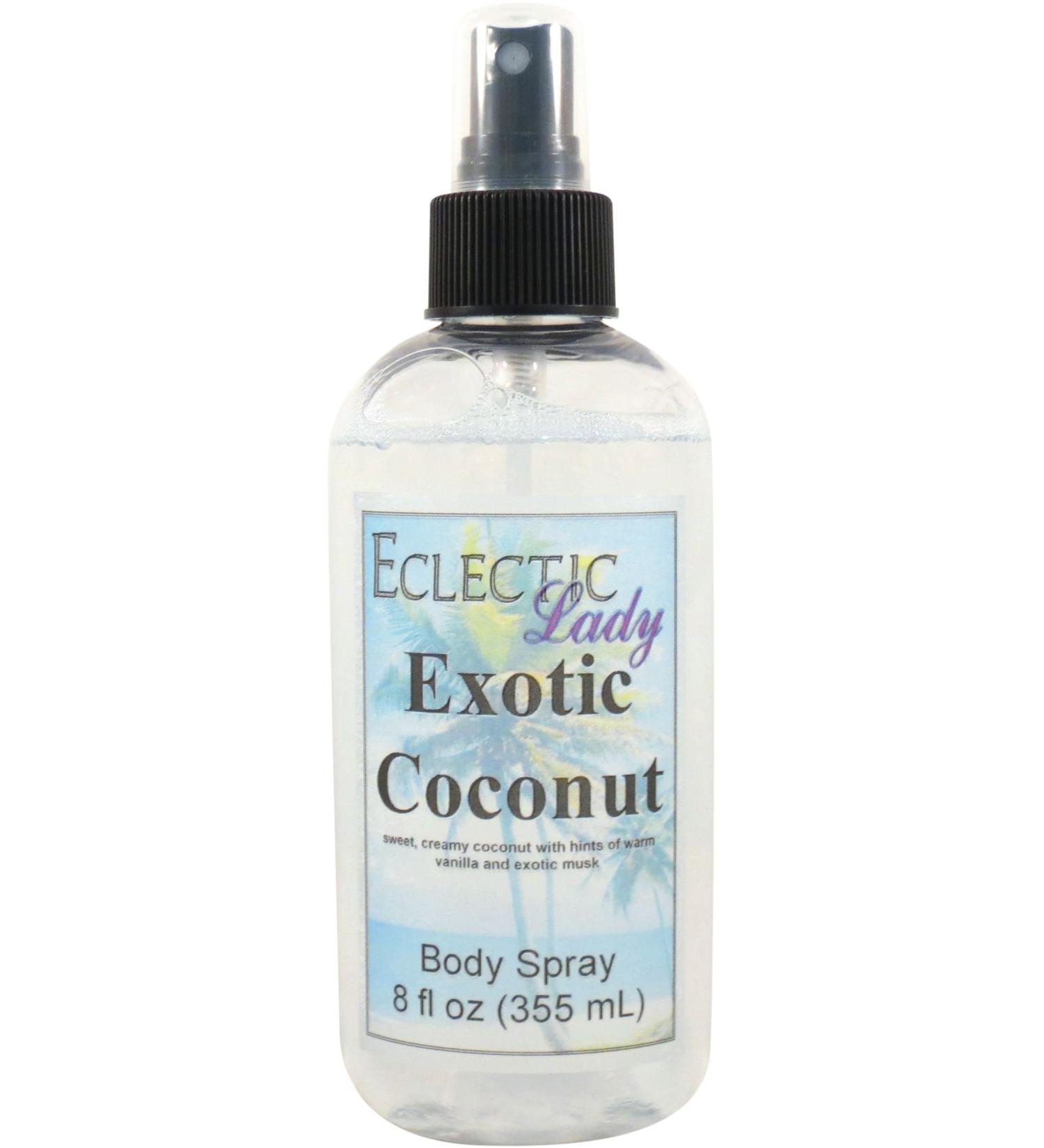 Exotic Coconut Body Spray 8 ounces Body Mist for Women with Clean Light & Gentle Fragrance Long Lasting Perfume with Comforting Scent for Men & Women Cologne with Soft Subtle Aroma For Daily Use 8 Fluid Ounces - Buy Online on GoSupps.com