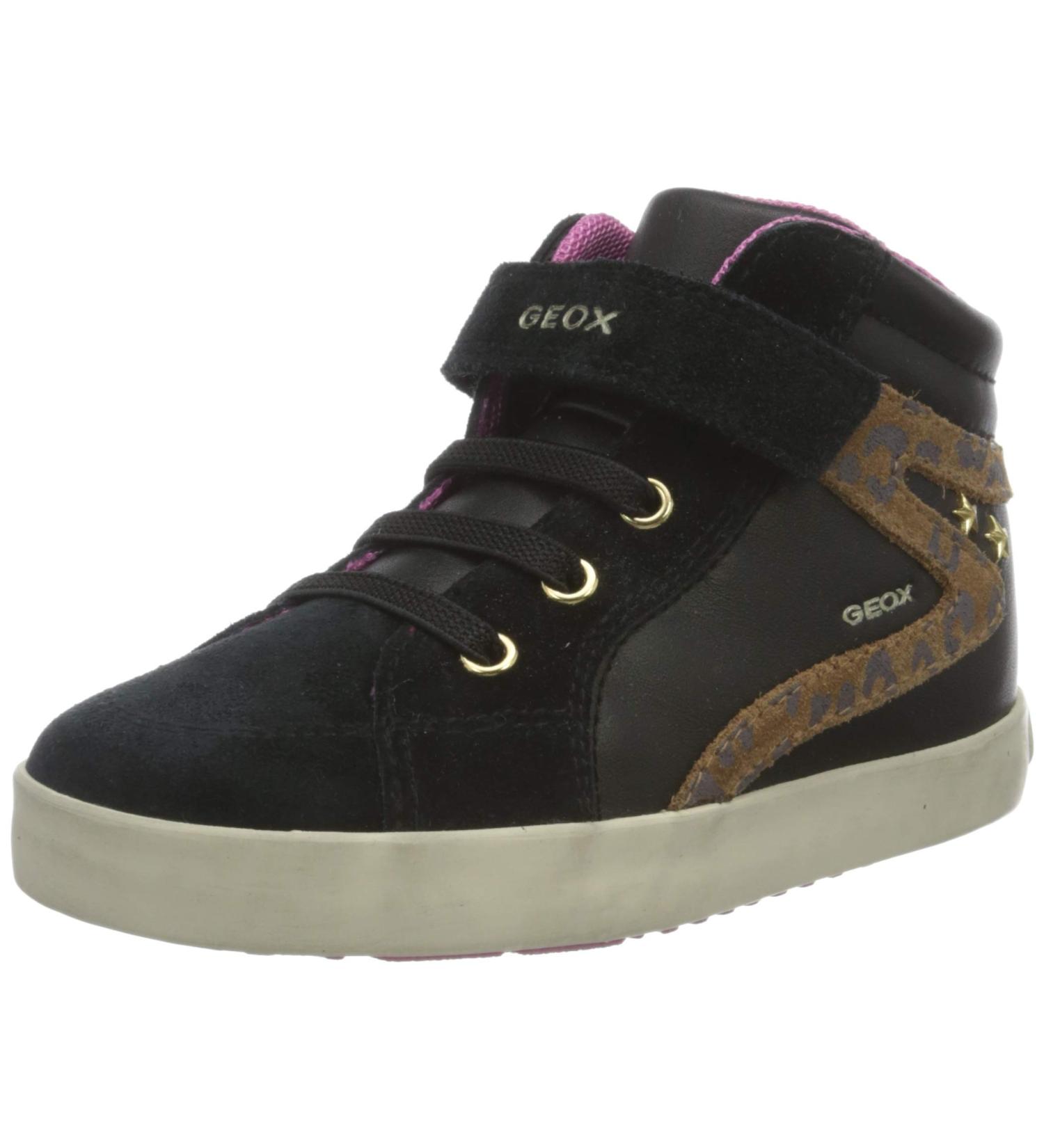Geox Women's B Kilwi Girl F Sneaker - Black | Size 5 UK - Buy Online on GoSupps.com