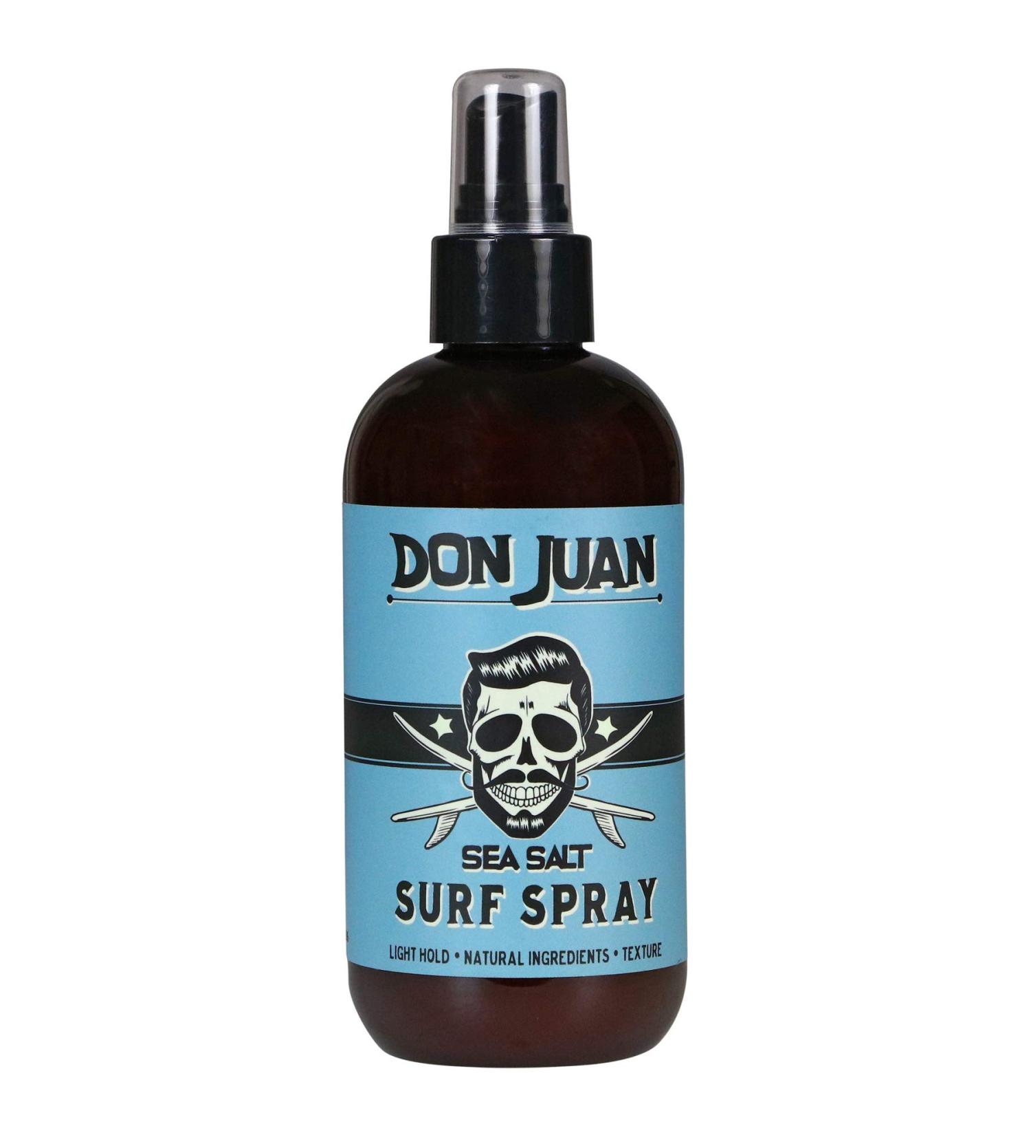 Sea Salt Hair Styling Surf Spray - Don Juan | Light Hold, Volume & Texture | Natural Ingredients | Surf Wax Scent - 8 fl oz - Buy Online on GoSupps.com