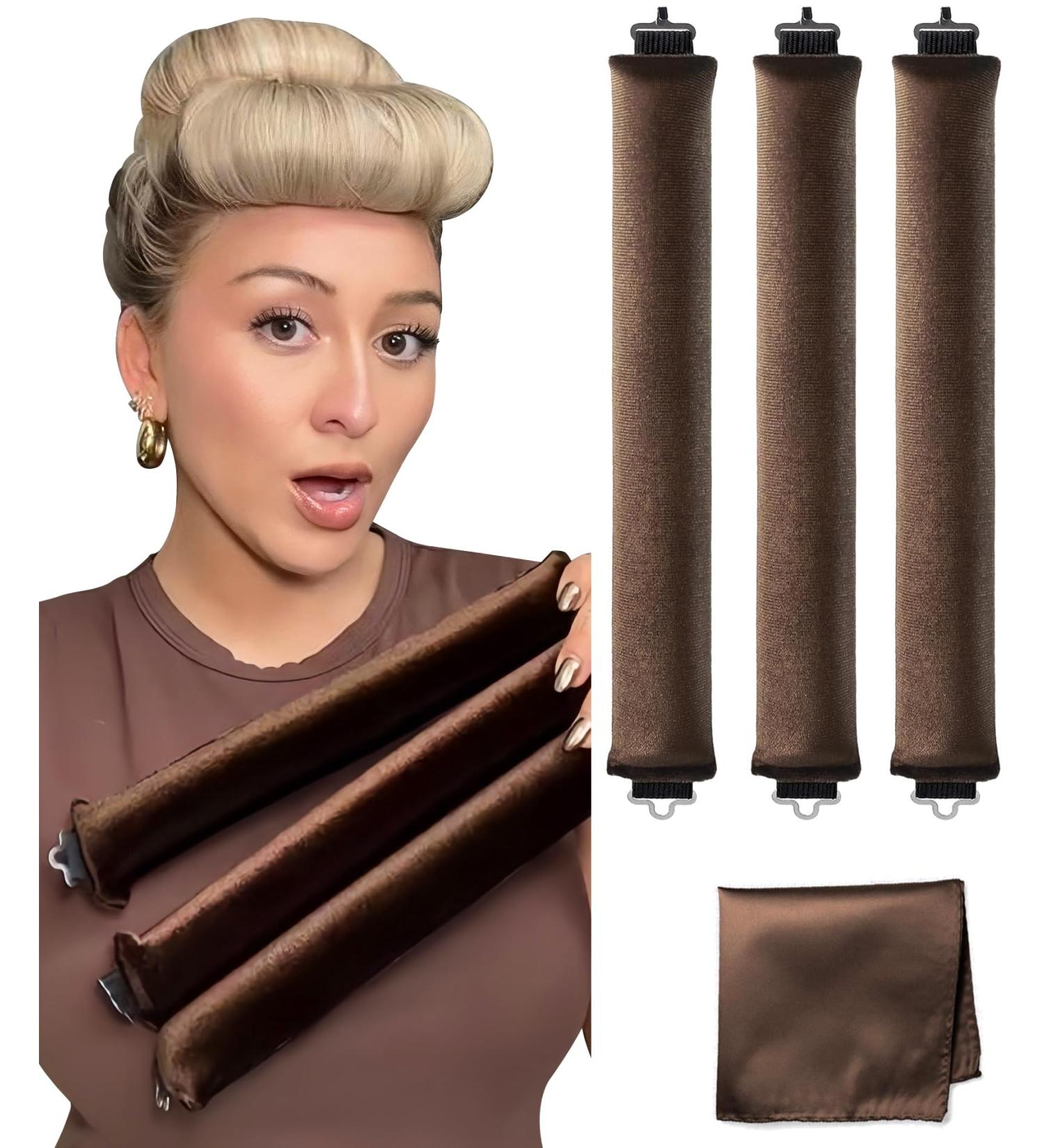 Little Velvet Overnight Blowout - 3 Rods Heatless Hair Curler for Satin Curls | No Heat Hair Rollers for Short and Long Hair Styling - Buy Online on GoSupps.com