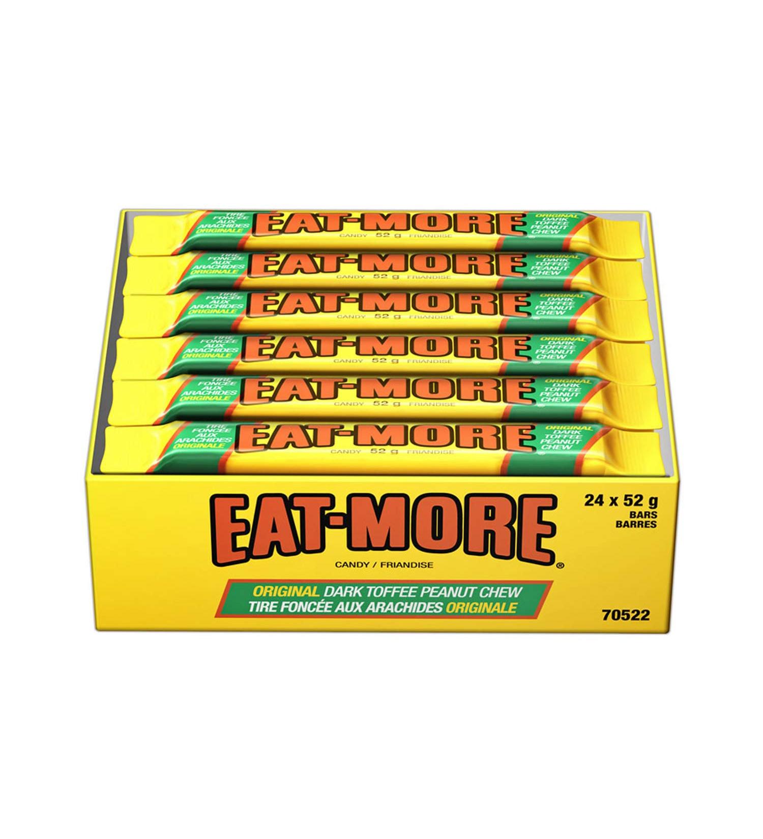 Hershey's Eat More Original Dark Toffee Peanut Chew Candy Bar 52 Grams/1.8 Ounces - 24 Pack