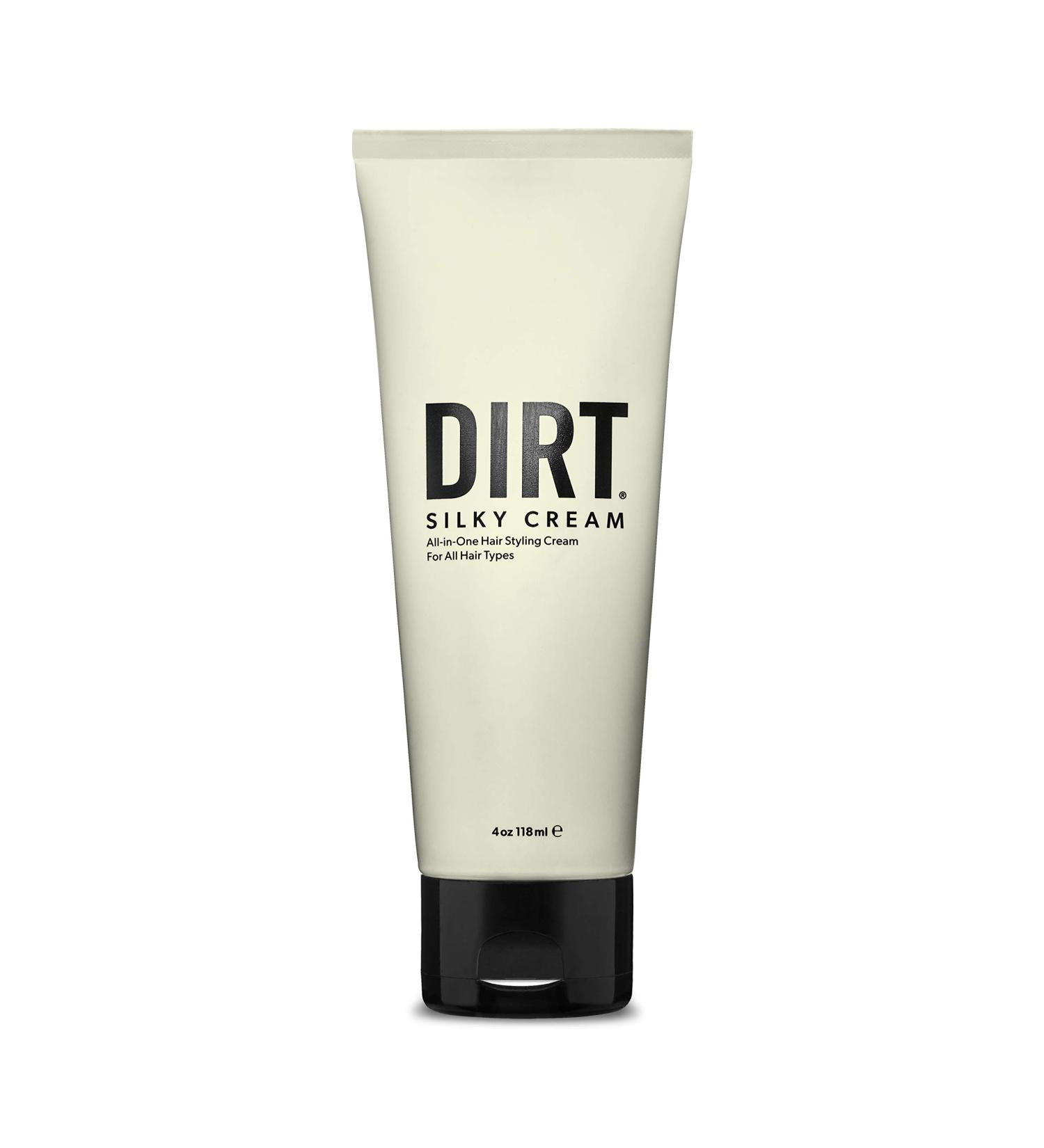 DIRT Silky Cream - Vegan Hair Styling & Treatment, 4 oz - Thermal Protection, Conditioning, Volume, Anti-Frizz - Color Safe Formula with Botanical Blend - Buy Online on GoSupps.com