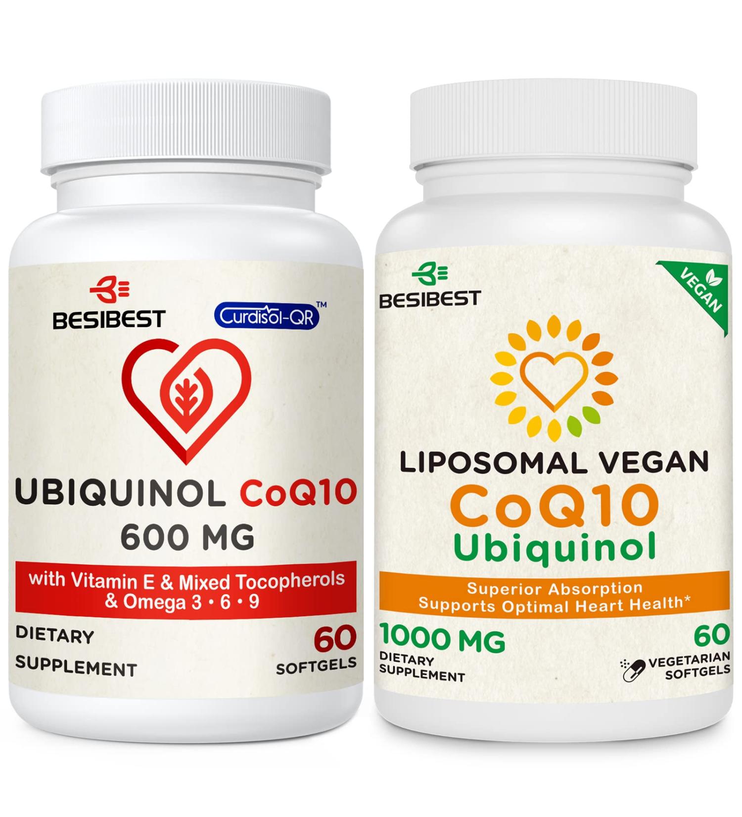 Buy CoQ10 600mg & 1000mg Liposomal Ubiquinol Supplement Bundle | Premium Quality & International Shipping - Buy Online on GoSupps.com