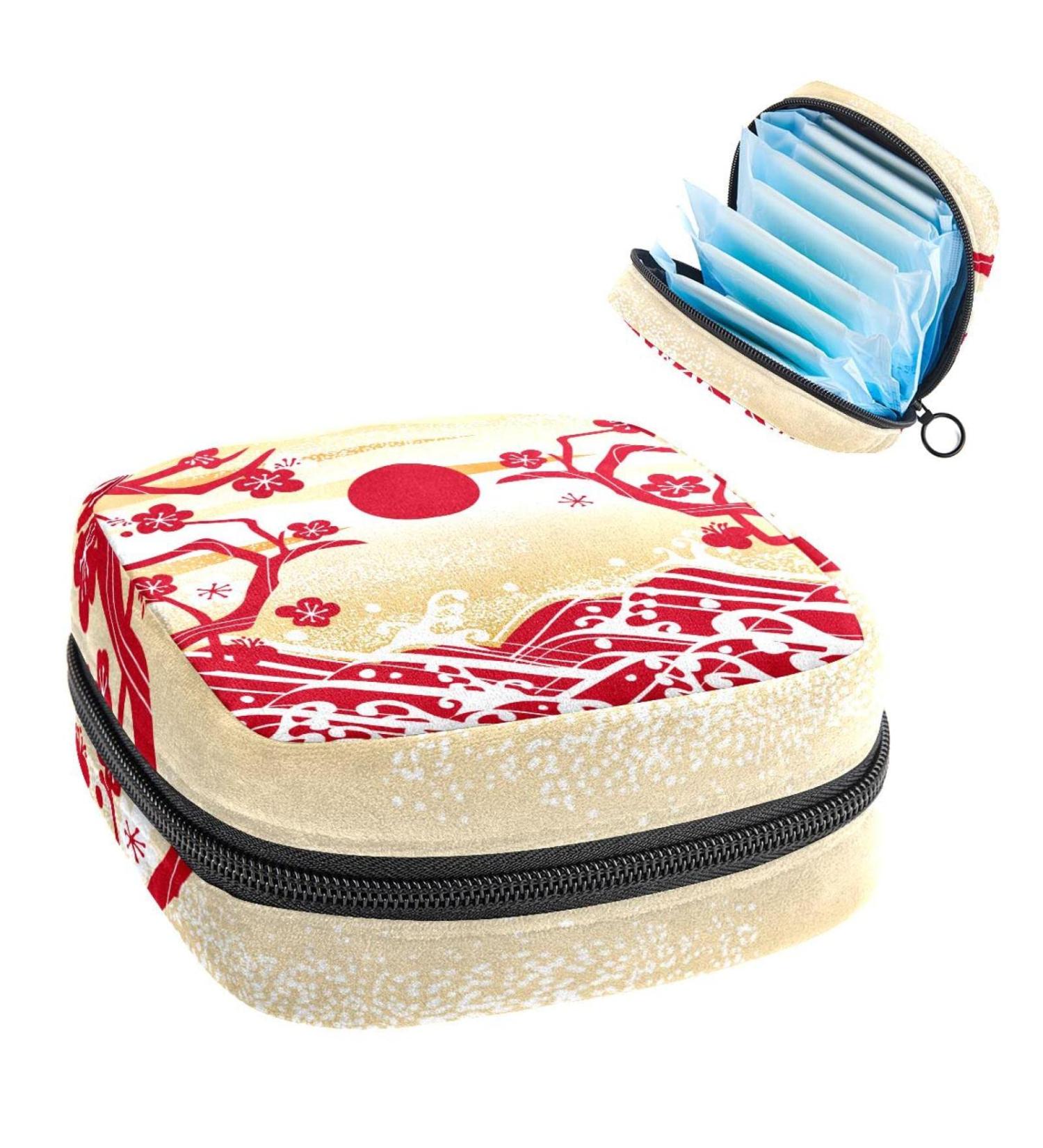 Women's Bonds Still Pad Halter - Portable Period Kit Bag with Japanese New Year Illustrations | Feminine Product Bag for Women & Girls - Buy Online on GoSupps.com