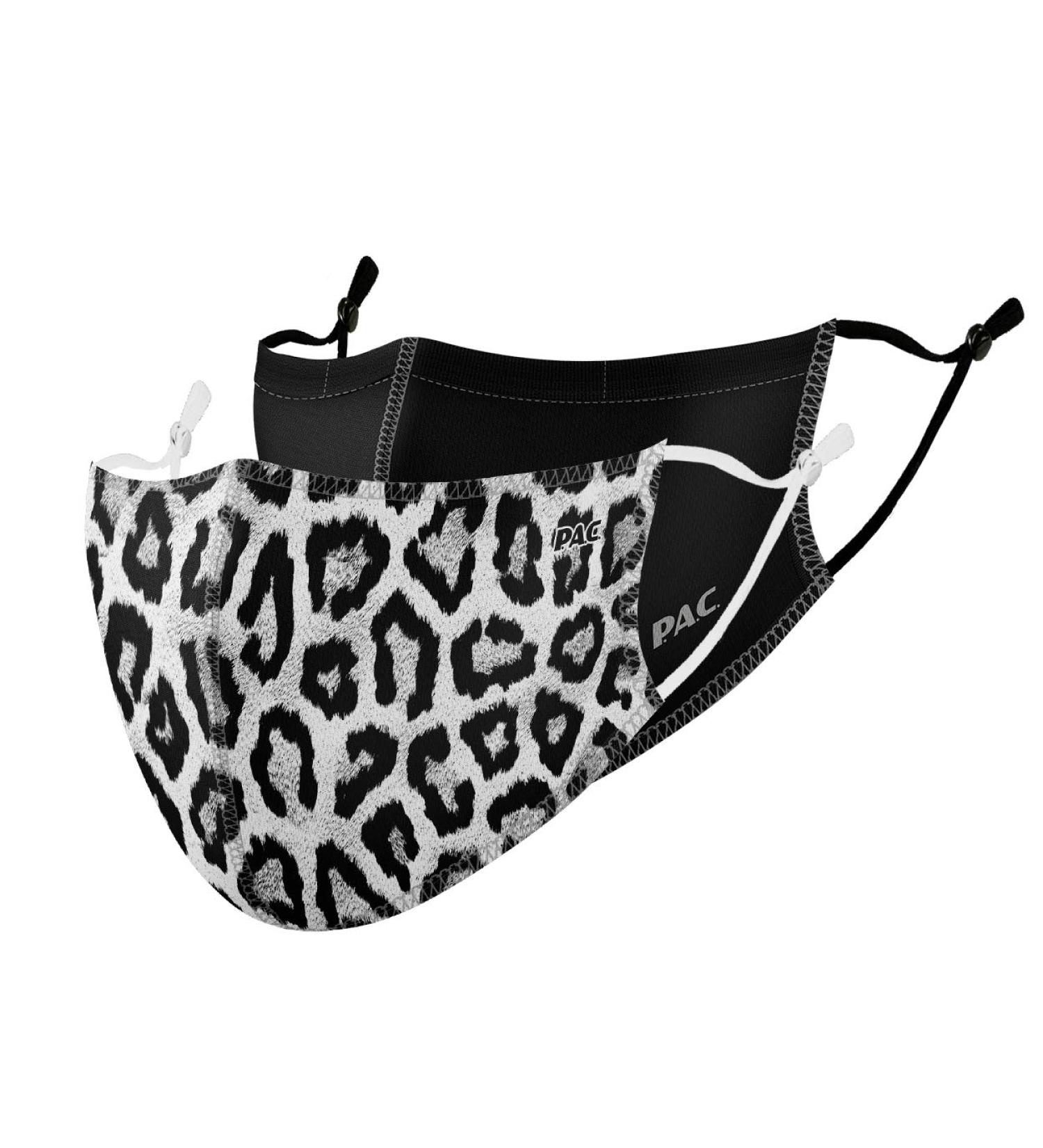 Buy P.A.C. Lightweight 2 Pack Premium Community Masks - Washable Reusable Oeko-Tex Certified - White Leopard + Total Black - Buy Online on GoSupps.com