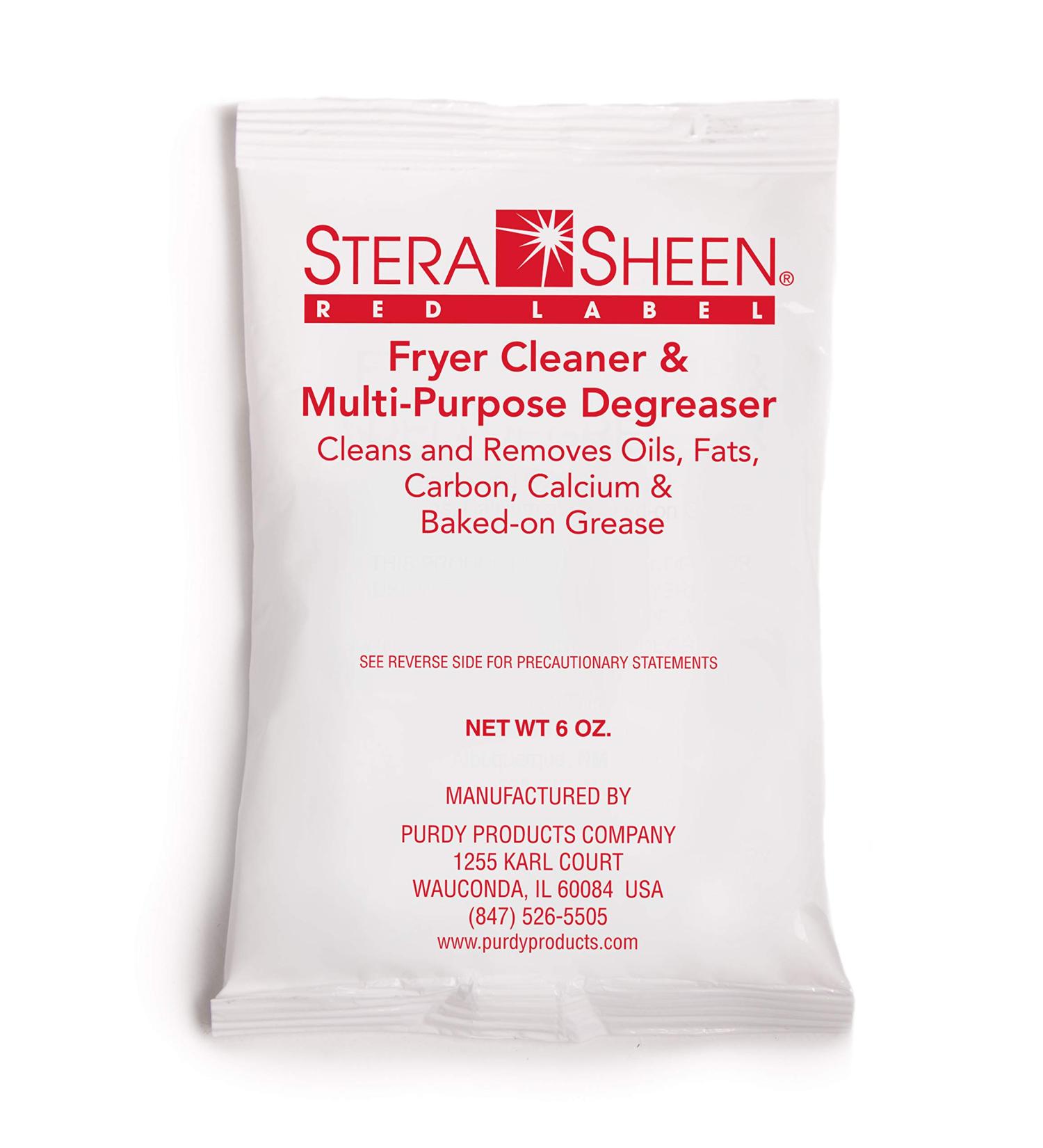 Stera-Sheen Red Label French Fryer and Filter Cleaner - 6 oz Packets - 24 Packets/Case