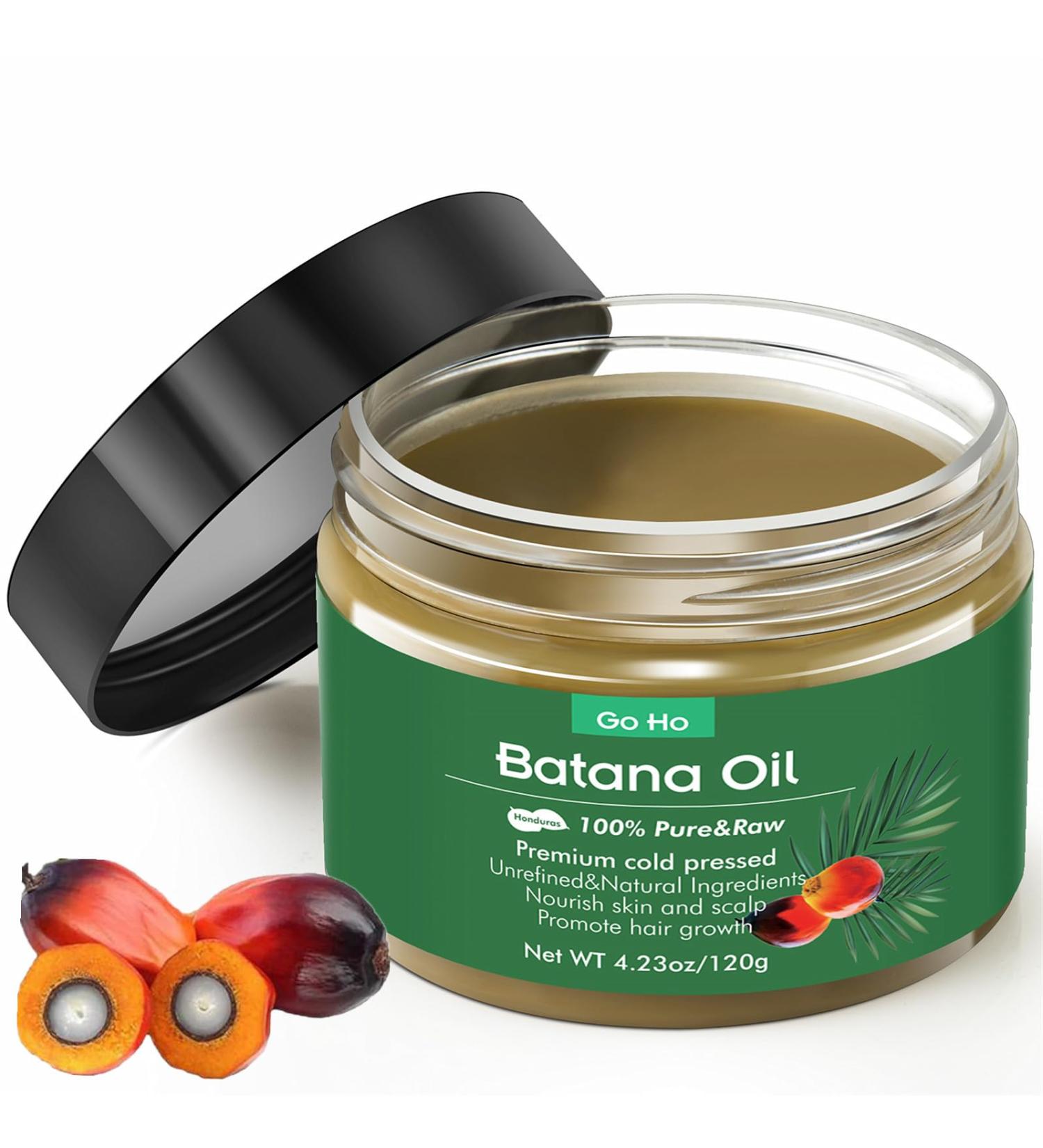 Go Ho Raw Batana Oil for Hair Growth | 100% Pure Organic Dr. Sebi Batana Oil from Honduras | Rich in Vitamin E for Scalp & Hair Care | Prevent Hair Loss | 4.23oz - Buy Online on GoSupps.com