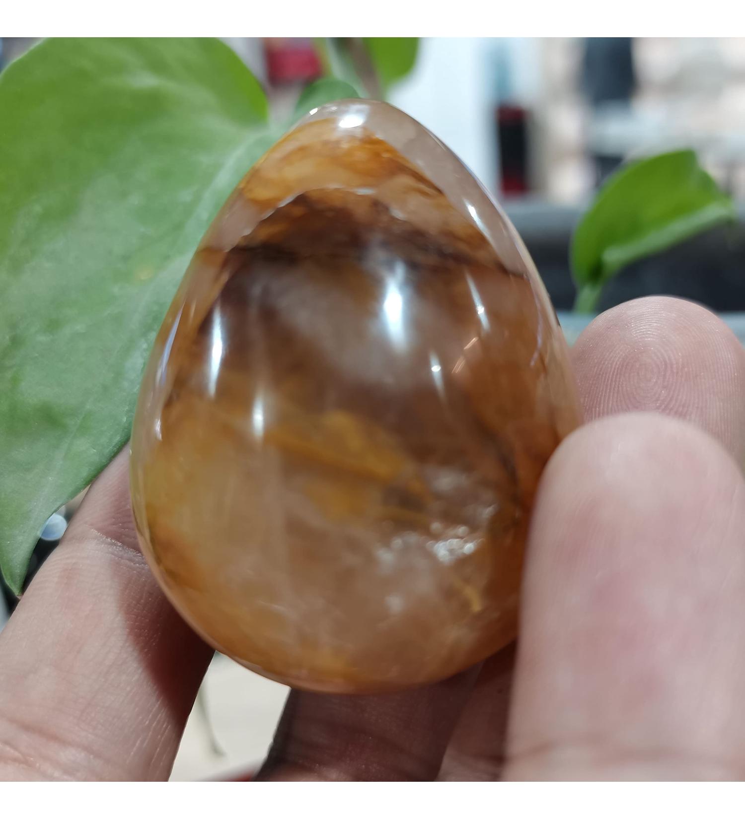 Natural Crystal Rough Natural Crystals and Stones 1pcs Natural Yellow Stones and Minerals raw ore Crystal Egg Shape gem can be usd to Decoration Home Decor and DIY Gift for Decoration QINTINYIN 90-100g - Buy Online on GoSupps.com