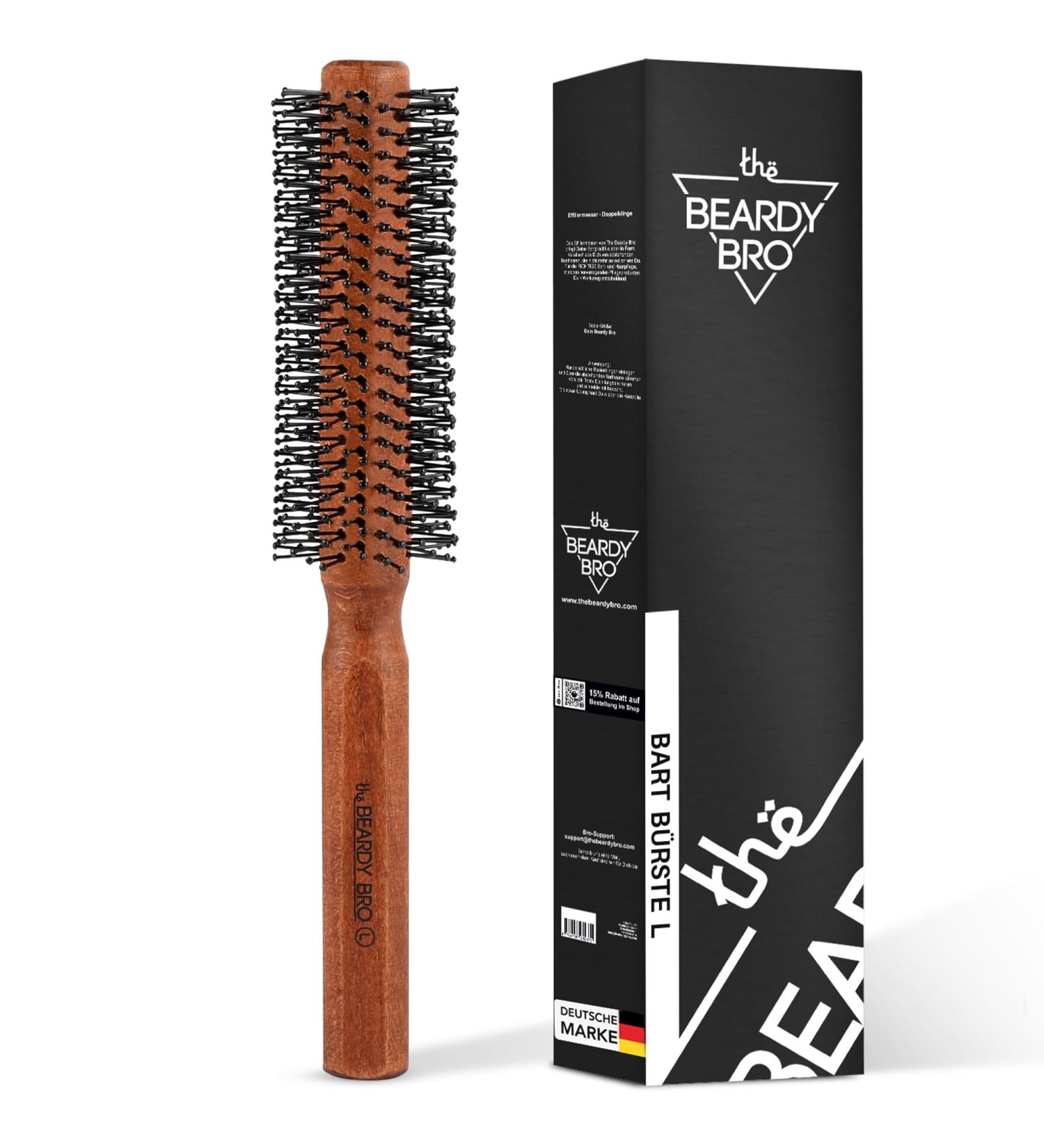 Beary Bro I Men's Beard & Hair Brush - 40mm Round Brush for Smooth Blow-Dry & Styling | Ideal for Medium to Long Hair - Buy Online on GoSupps.com