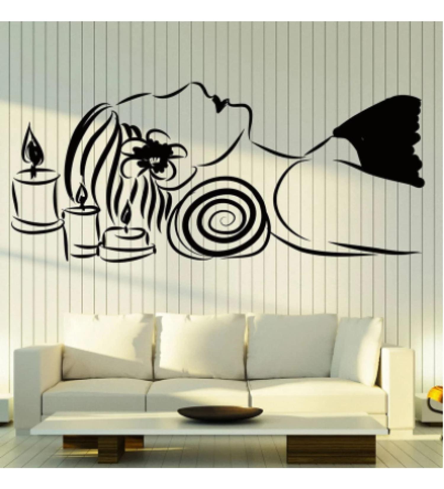 Unique Vinyl Wall Sticker for Beauty Salons & Spas | Relaxing Massage Decor | 94cm x 42cm - Buy Online on GoSupps.com