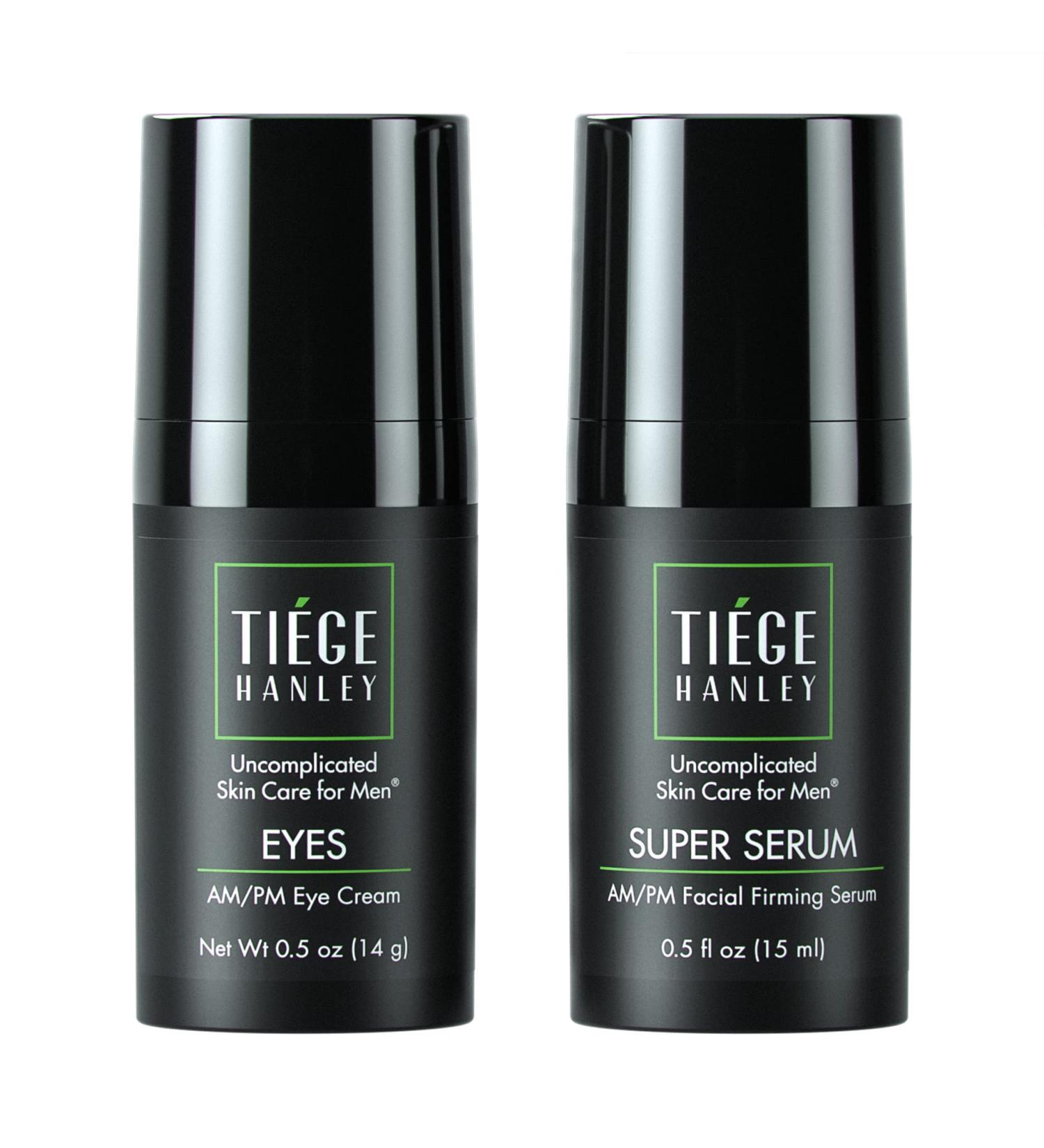Tiege Hanley Men's Anti-Aging Firming Serum & Eye Cream Pack with Hyaluronic Acid and Retinol | Combat Dark Circles & Achieve Tighter Skin | 0... Size - Buy Online on GoSupps.com