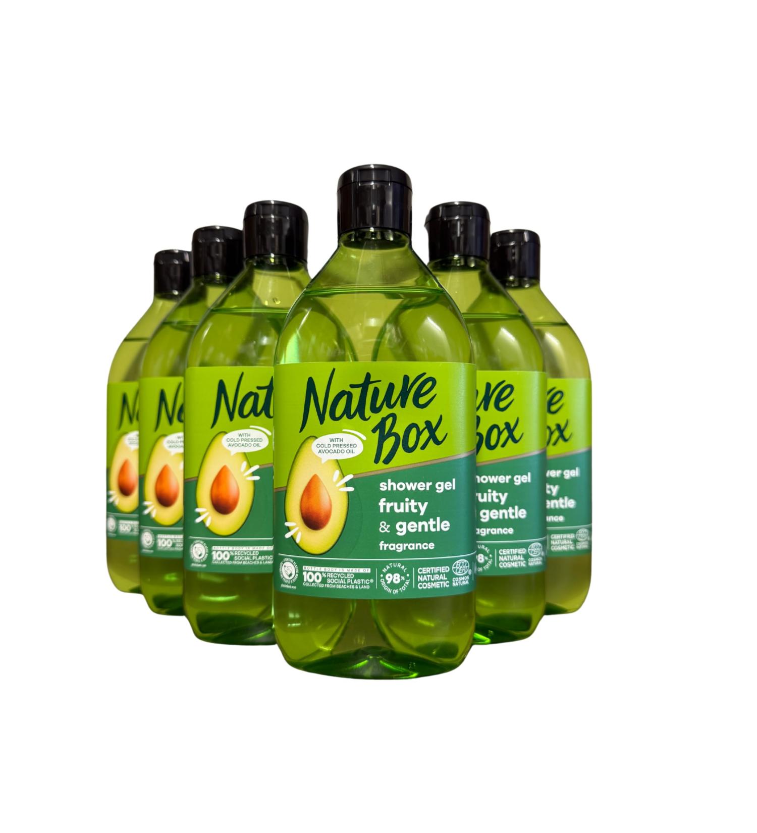 Schwarzkopf Henkel Nature Box Shower Gel with Avocado Oil Fruity & Soft 6 x 385 ml