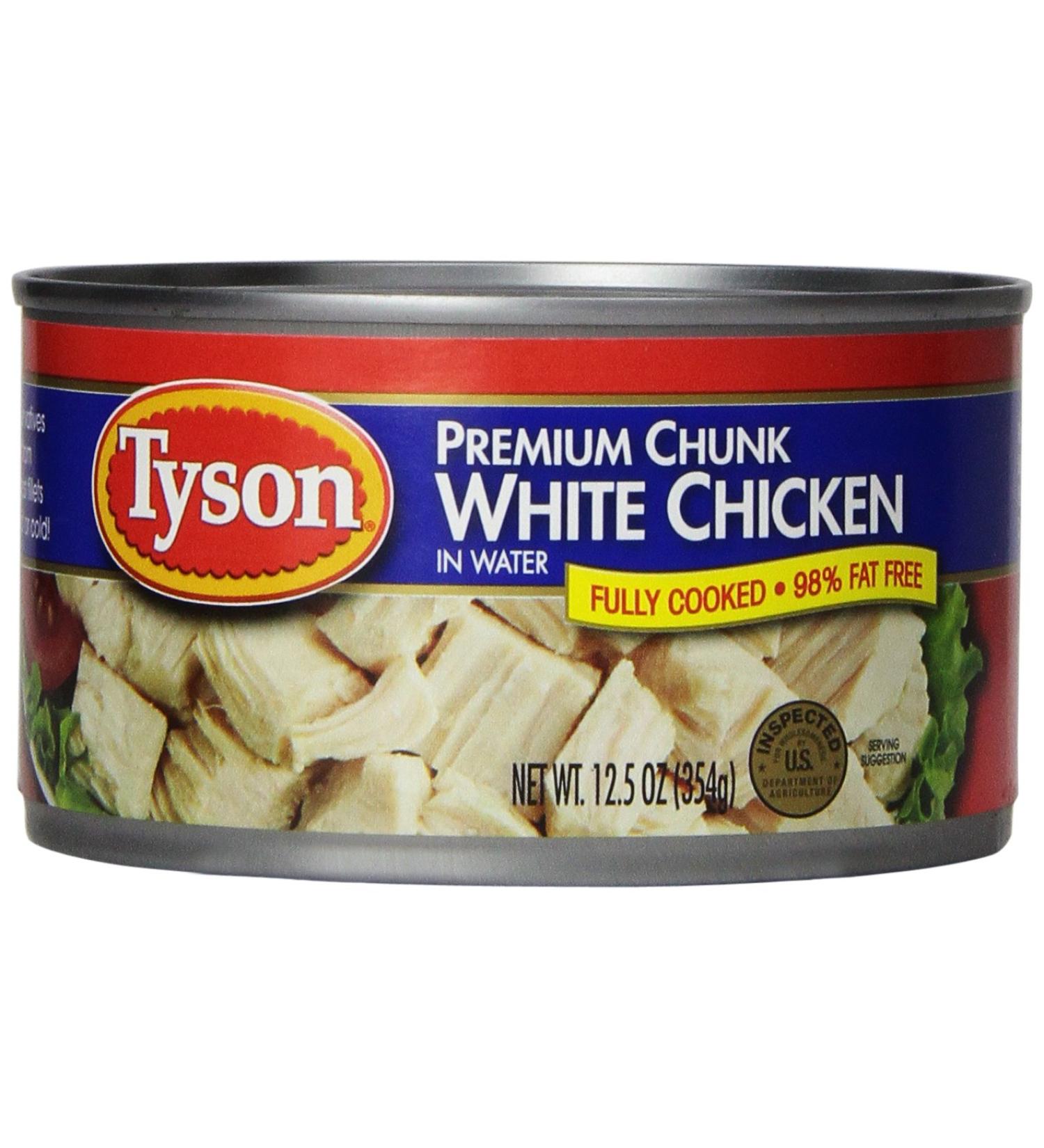 Tyson Chunk Chicken Breast 12.5oz Cans - Pack of 12 | Premium Quality | Ready-to-Eat Protein Source - Buy Online on GoSupps.com