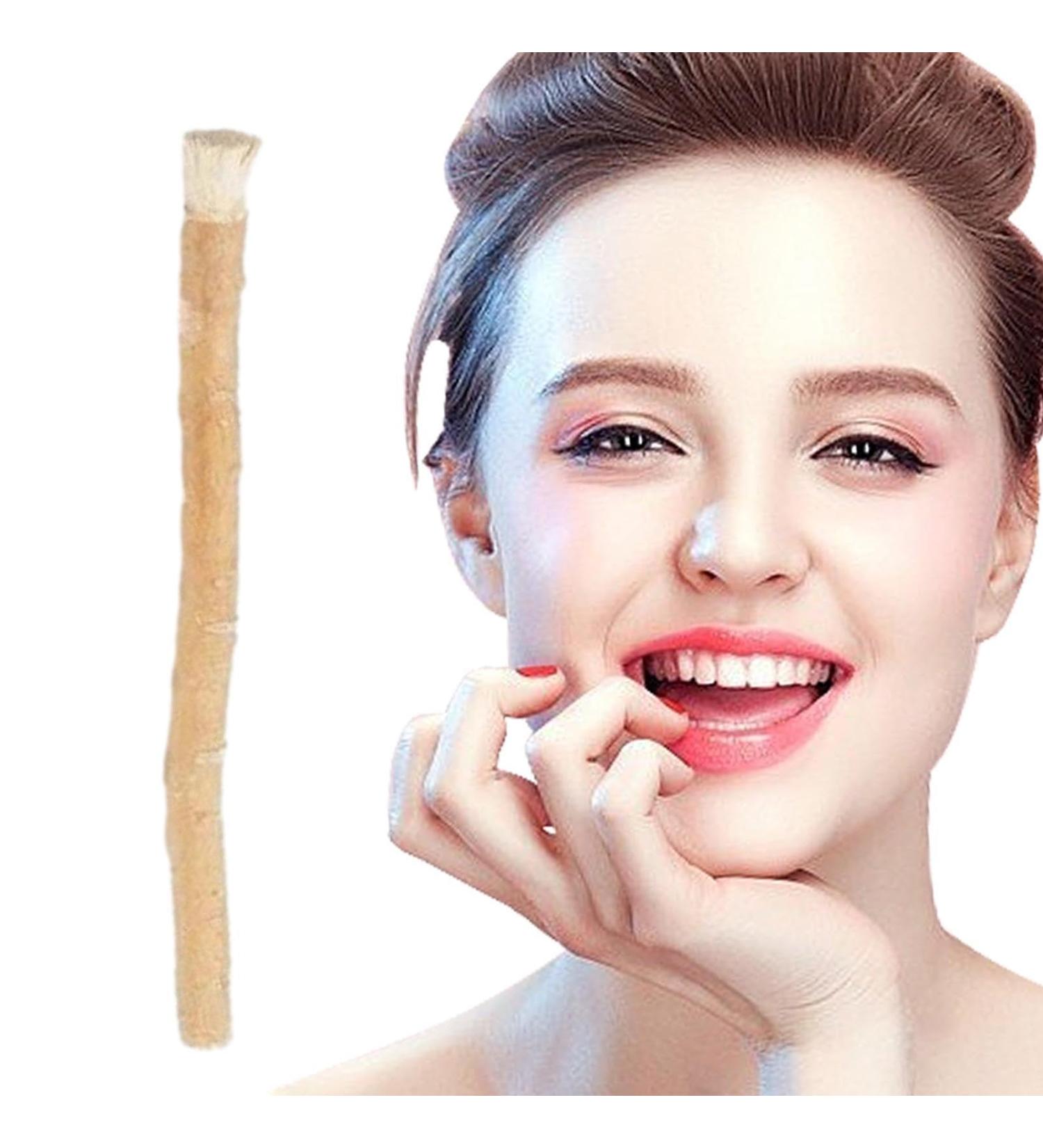 1/2pcs Toothbrush - Tooth Cleaning Chewing | Traditional Natural Teeth Sticks Natural Flavor Herbal Toothbrush Teeth Sticks Breath Freshener for Teeth 0.2x0.2x4.53 in Wood Color - Buy Online on GoSupps.com