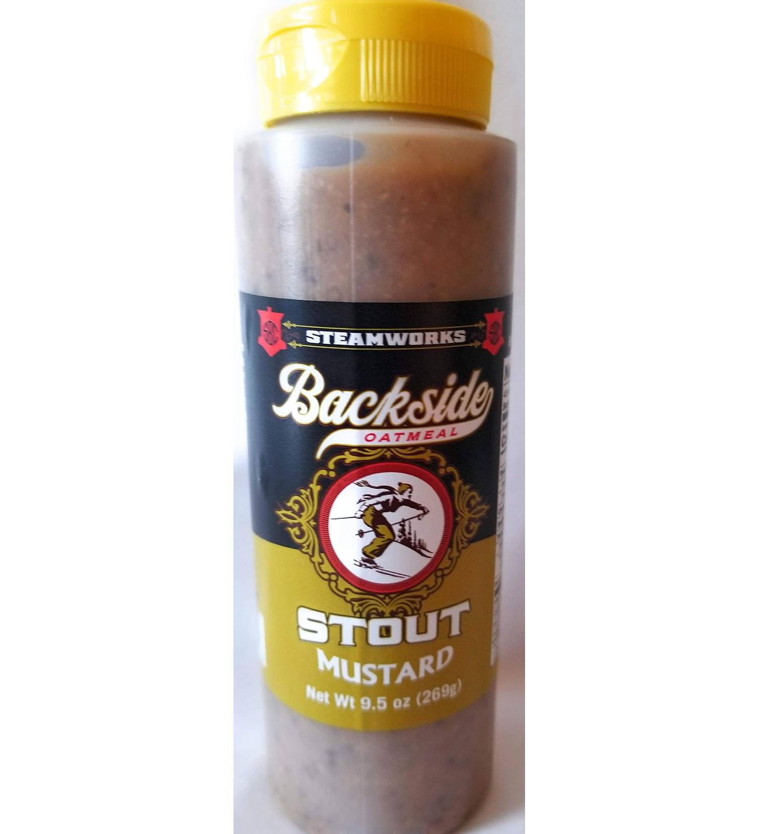 Backside Stout Mustard 9.5 oz by De'lightfully Steamworks - Bold & Flavorful Mustard - Buy Online on GoSupps.com