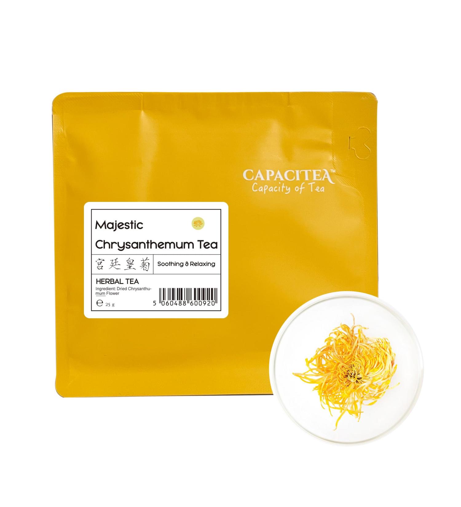 Capacitea Calm Relaxing Camomile Herbal Tea for Anxiety 24 g - Buy Online on GoSupps.com