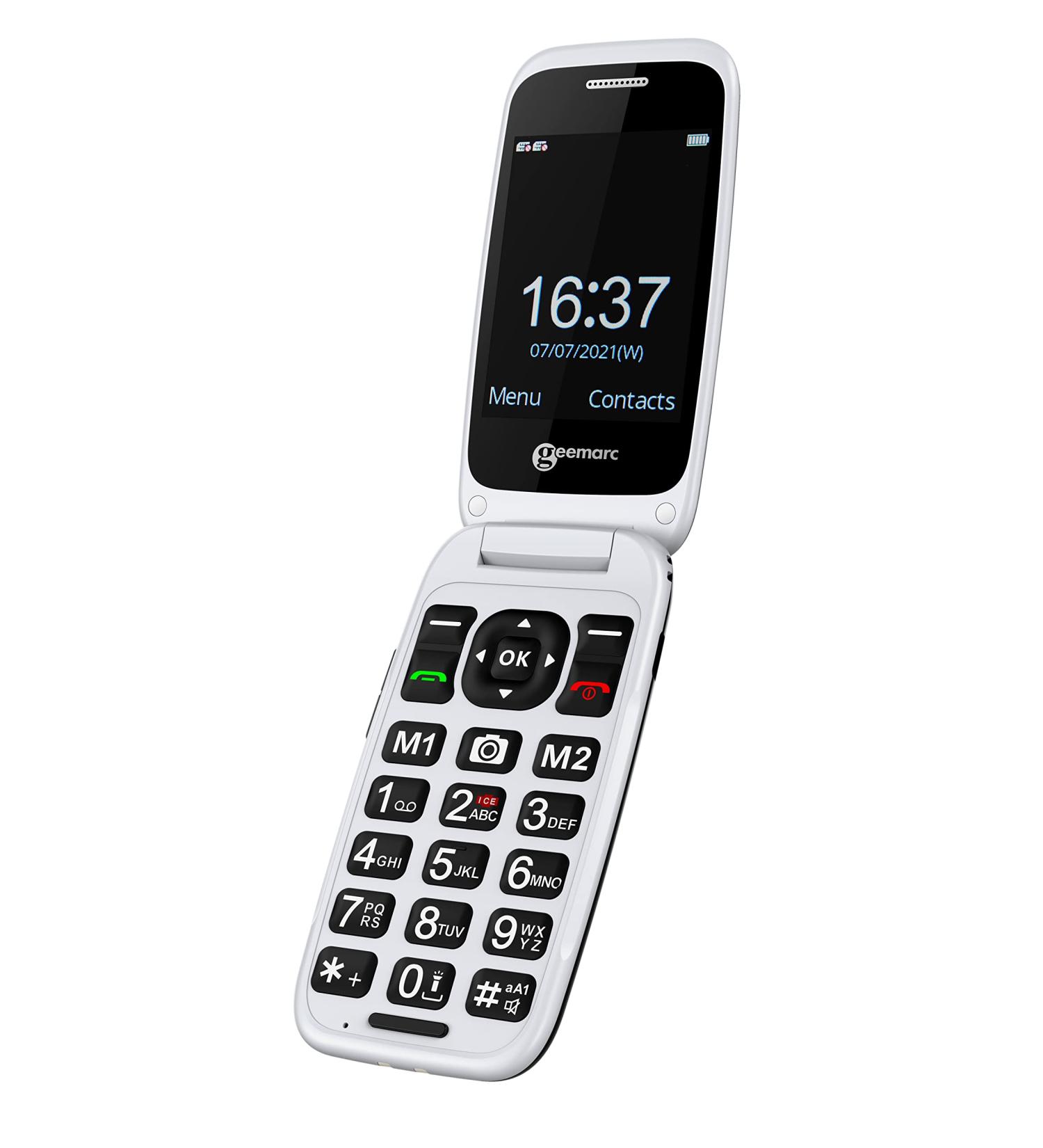 Geemarc CL8700-4G Amplified Clamshell Mobile Phone | Large Keys, SOS Function | Hearing Aid Compatible - Unlocked UK Version - Buy Online on GoSupps.com