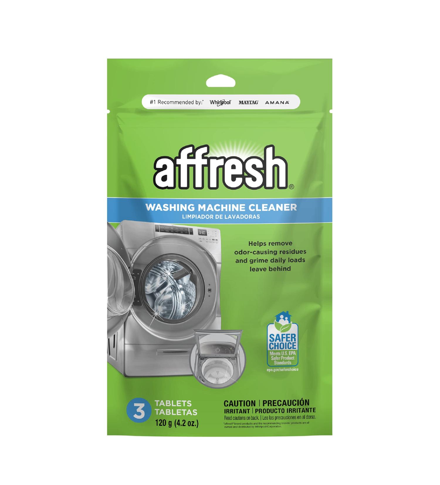 Affresh Washing Machine Cleaner - Removes Odors & Residue - 3 HE Tablets for All Washers - Buy Online on GoSupps.com