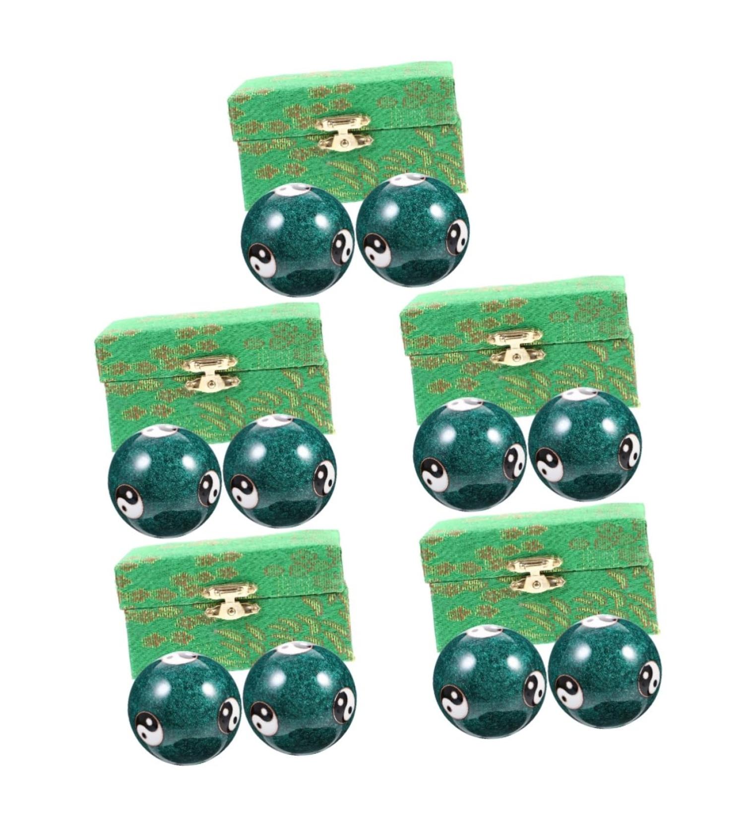 Tovinanna 10 Stk Baoding Balls - Health Massage Stress Balls for Adults | Hand Training & Relaxation Balls - Buy Online on GoSupps.com