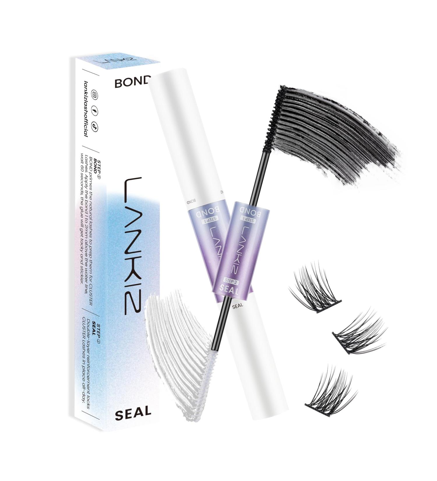 LANKIZ Cluster Lash Glue | Waterproof Bond & Seal for Wispy & DIY Extensions | 48-Hour Strong Adhesive for Individual & Strip Lashes - Buy Online on GoSupps.com