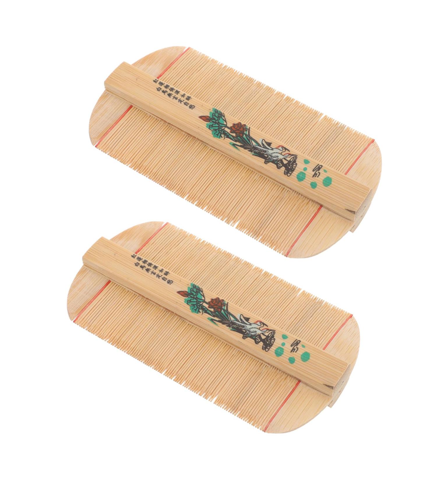 FRCOLOR Lot de 2 Peignes Dents en Bambou Antipelliculaires Denses Double-face Soins du Cuir Chevelu les Poux Adapt s Gar on et Filles Usage Quotidien Sant Cheveux Style Al atoire - Buy Online on GoSupps.com