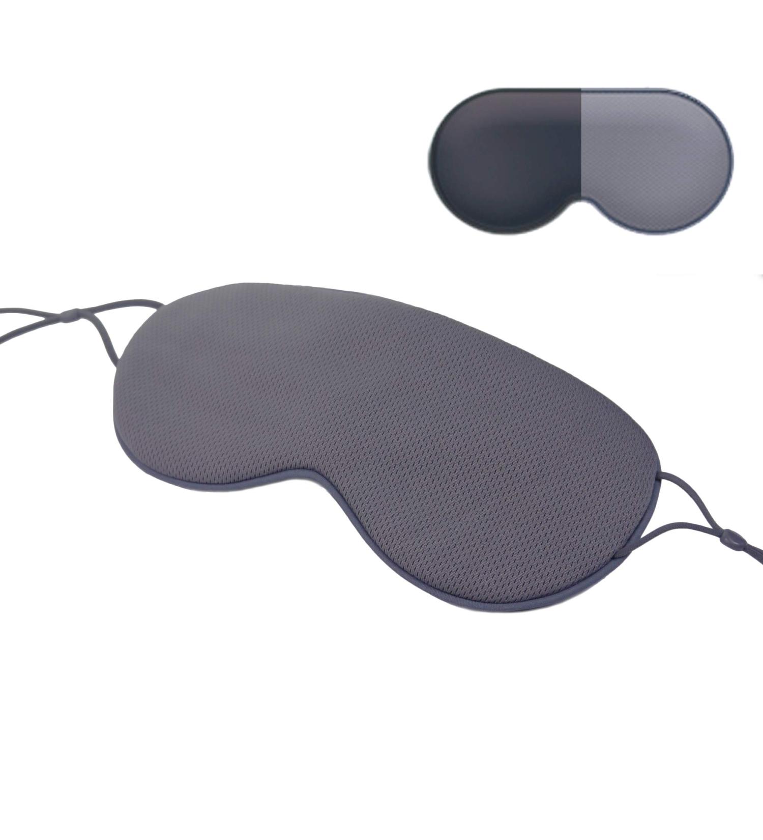 DMaos Super Soft Sleep Mask - Adjustable Strap, Milk Silk Material, Black + Gray - Buy Online on GoSupps.com